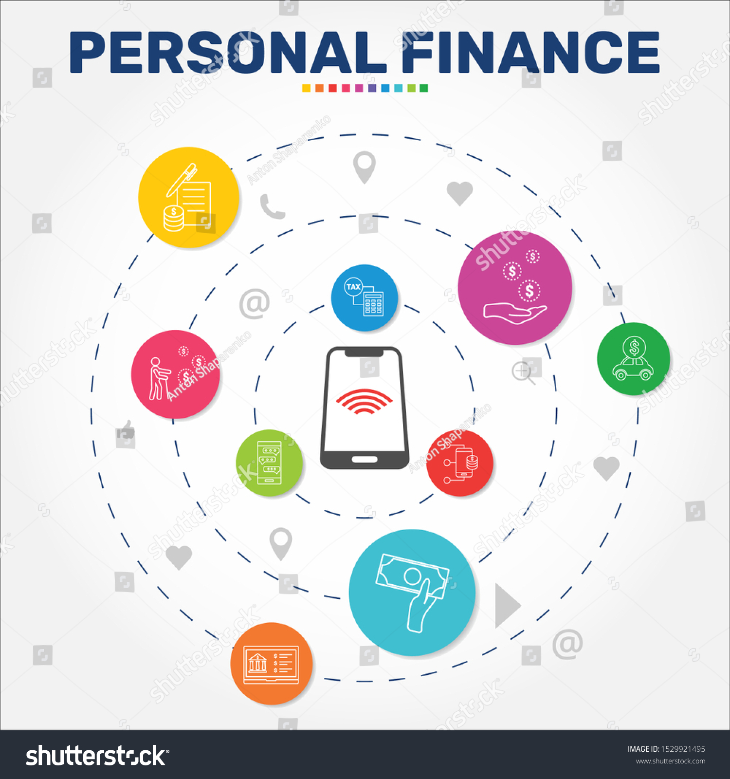 Personal Finance Infographics Vector Design Timeline Stock Vector ...