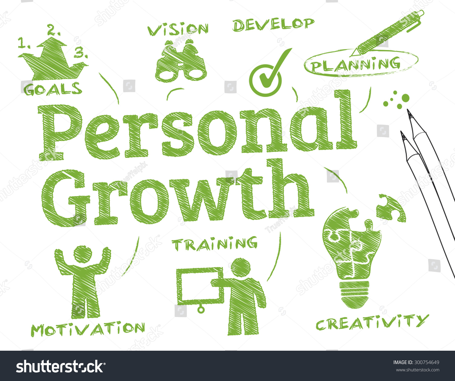 Personal Growth Chart Keywords Icons Vector de stock libre de regal 237 as 