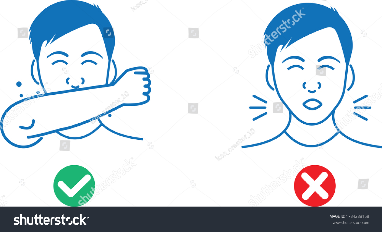 Personal Hygiene Icon Covering Mouth Hand Stock Vector (Royalty Free ...