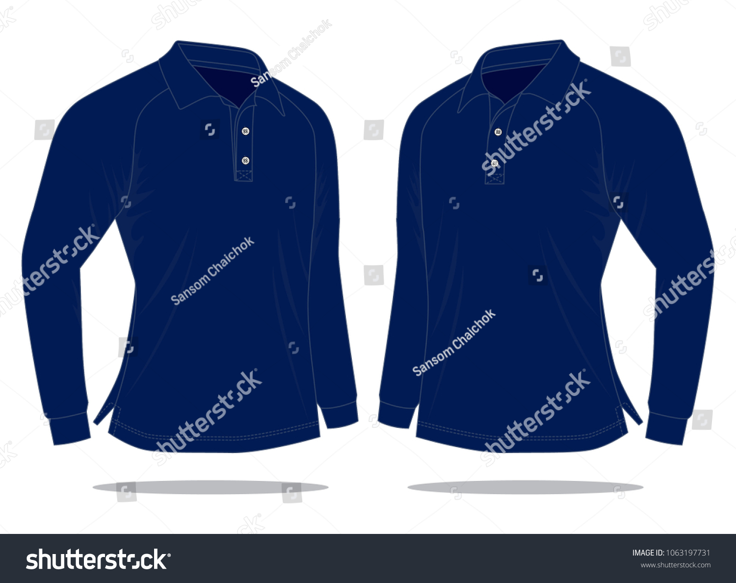 Perspective Blank Navy Blue Long Sleeve Stock Vector Royalty Free 1063197731 Shutterstock 5027