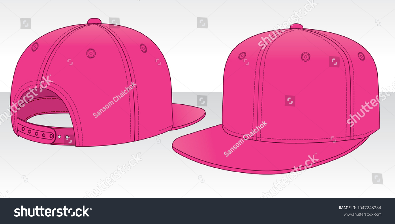 Perspective Pink Hip Hop Cap Snap Stock 