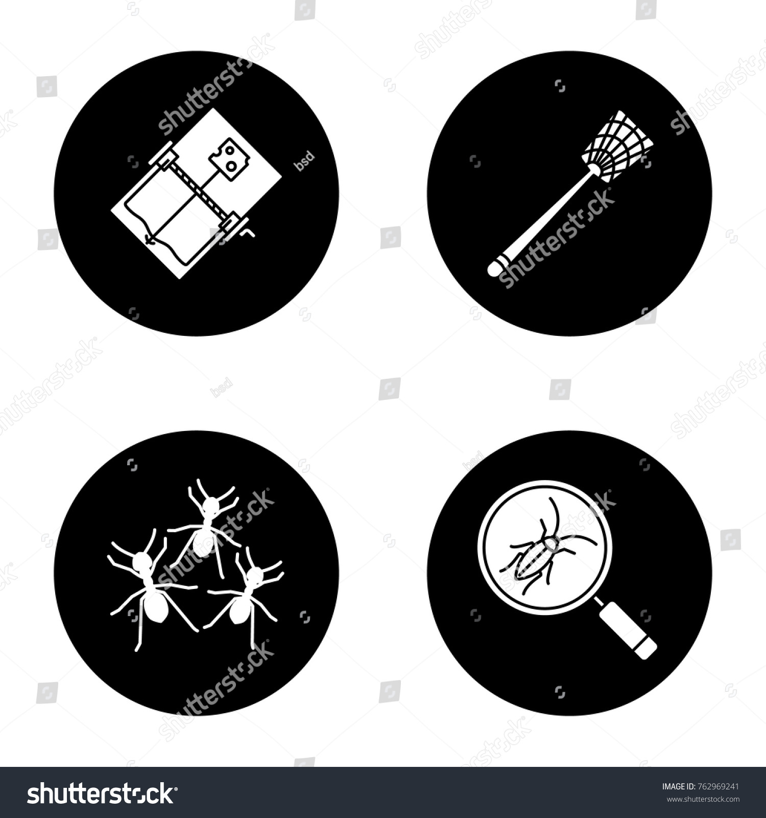 Pest Control Glyph Icons Set Cockroach Stock Vector Royalty Free 762969241 Shutterstock 9259