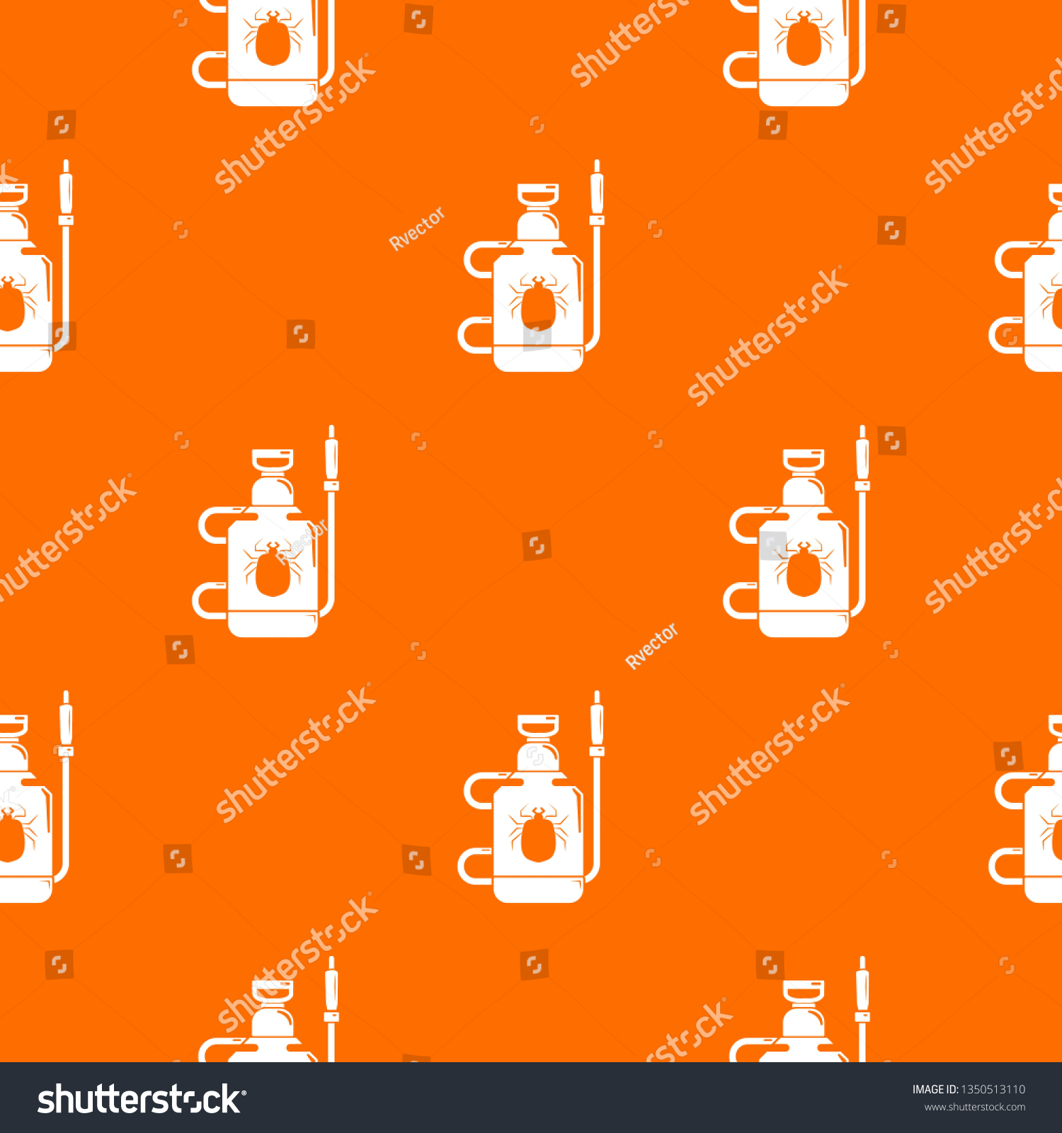 Pest Control Poison Pattern Vector Orange: vector de stock (libre de ...