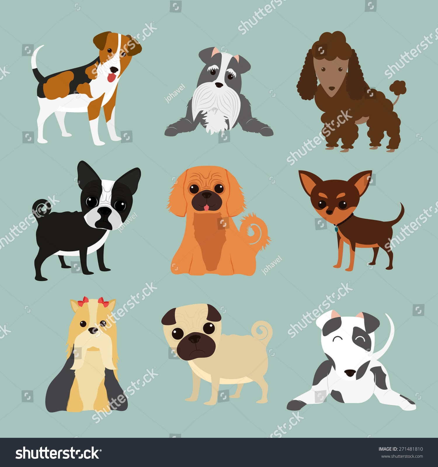 Pet Design Over Blue Background, Vector Illustration. - 271481810 ...