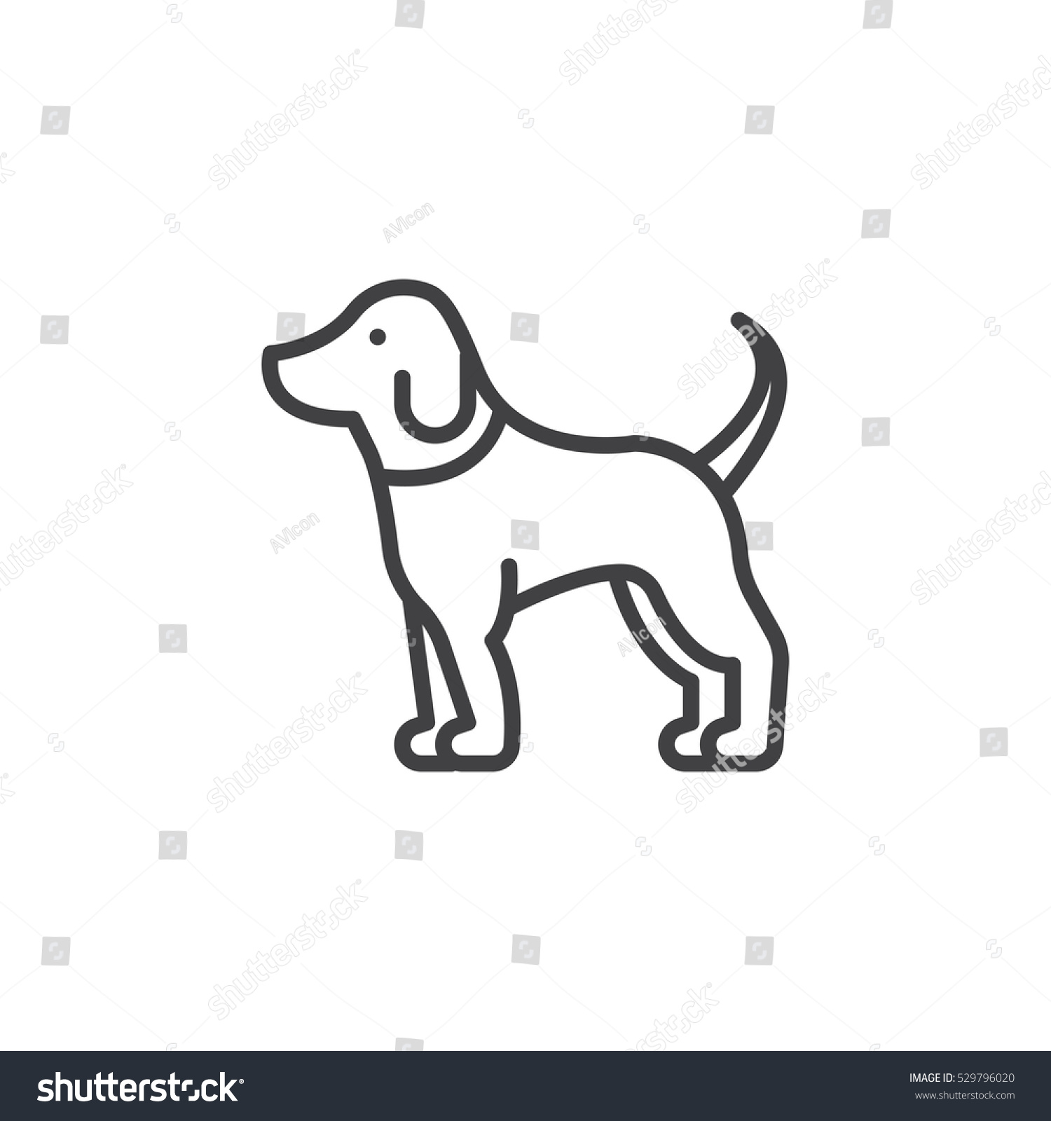 27,005 Dog linear icon Images, Stock Photos & Vectors | Shutterstock
