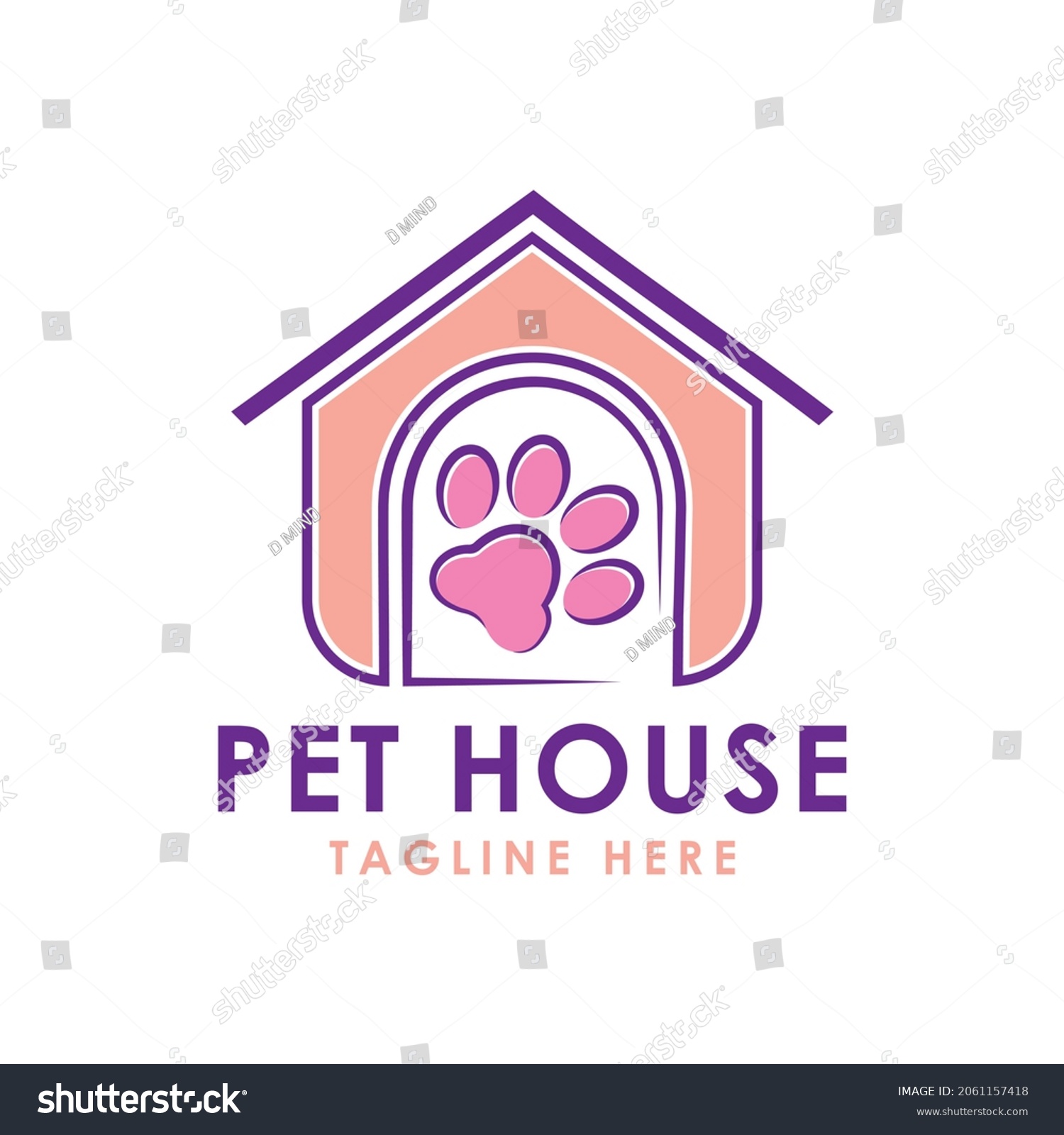 Pet House Logo Designvector Logo Designsimple Stock Vector (Royalty ...