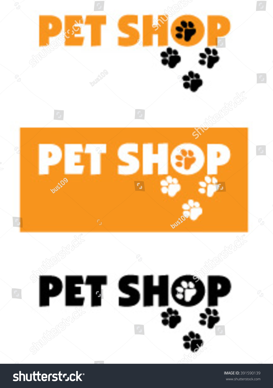 Vector De Stock Libre De Regalias Sobre Pet Shop Logotype Pet