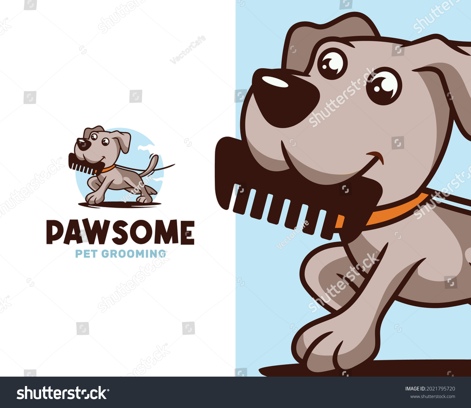 SVG of Pet Walking And Grooming Logo Template svg