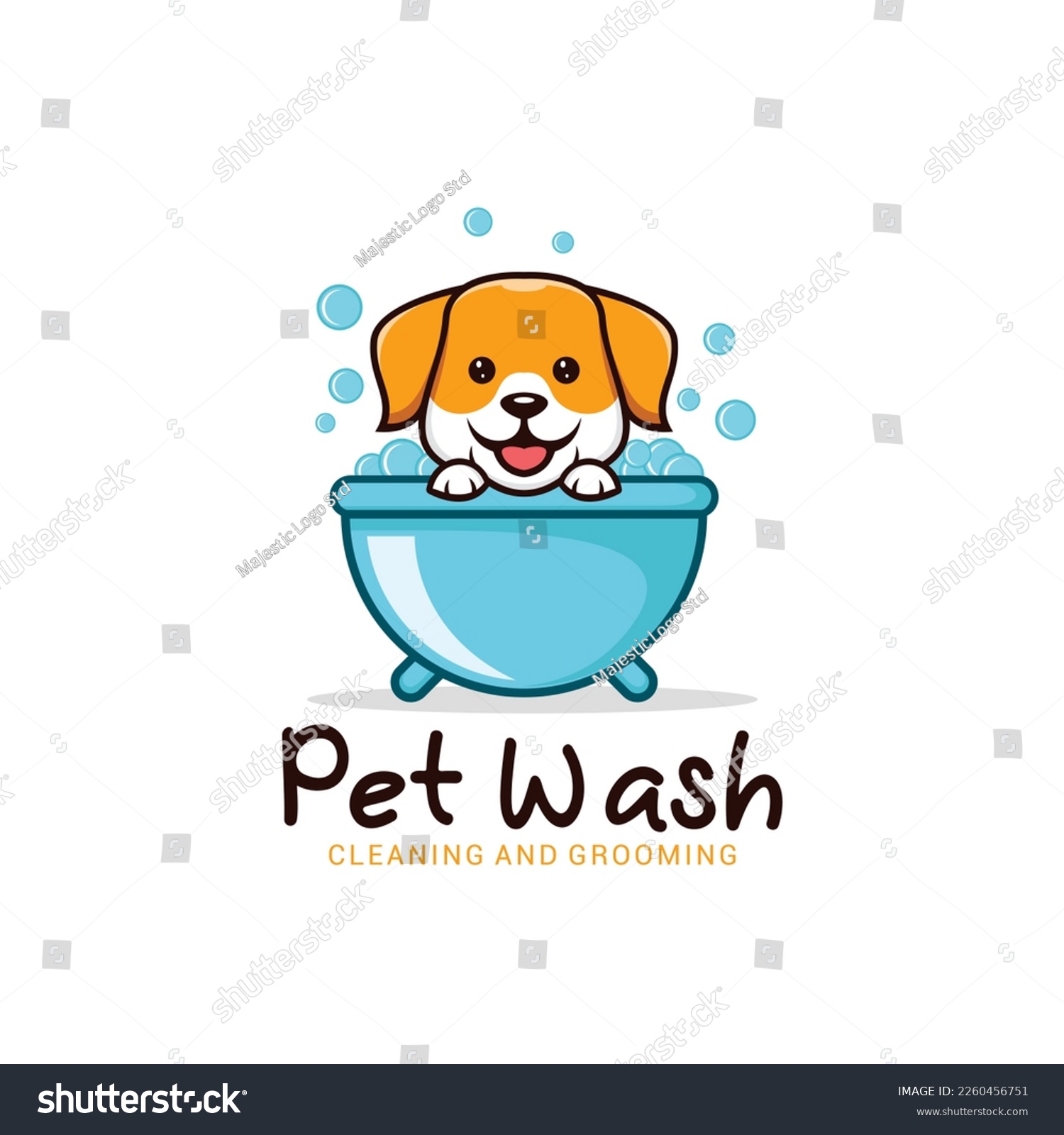 SVG of Pet Wash Logo Vector Design Template svg