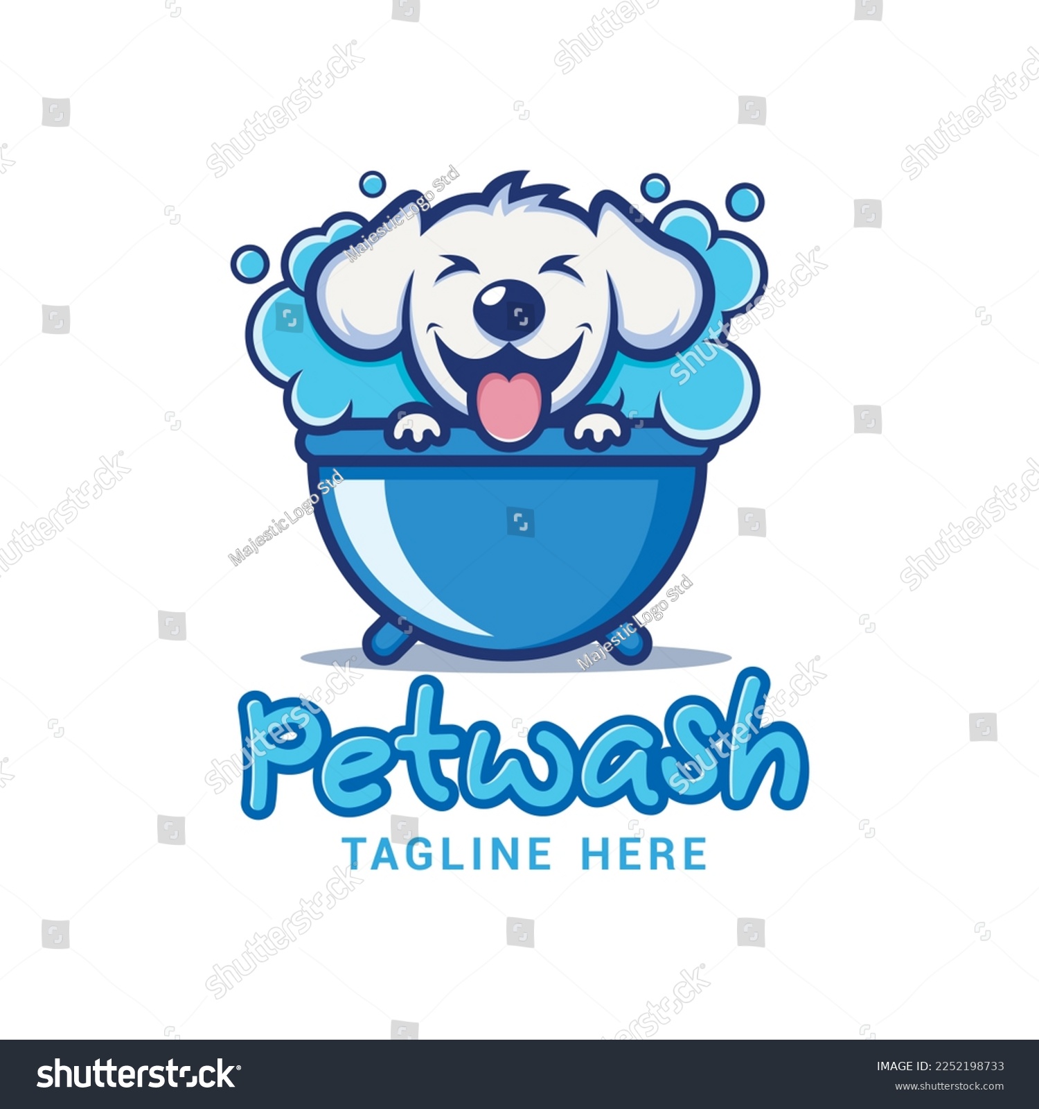 SVG of Pet Wash Logo Vector Template svg