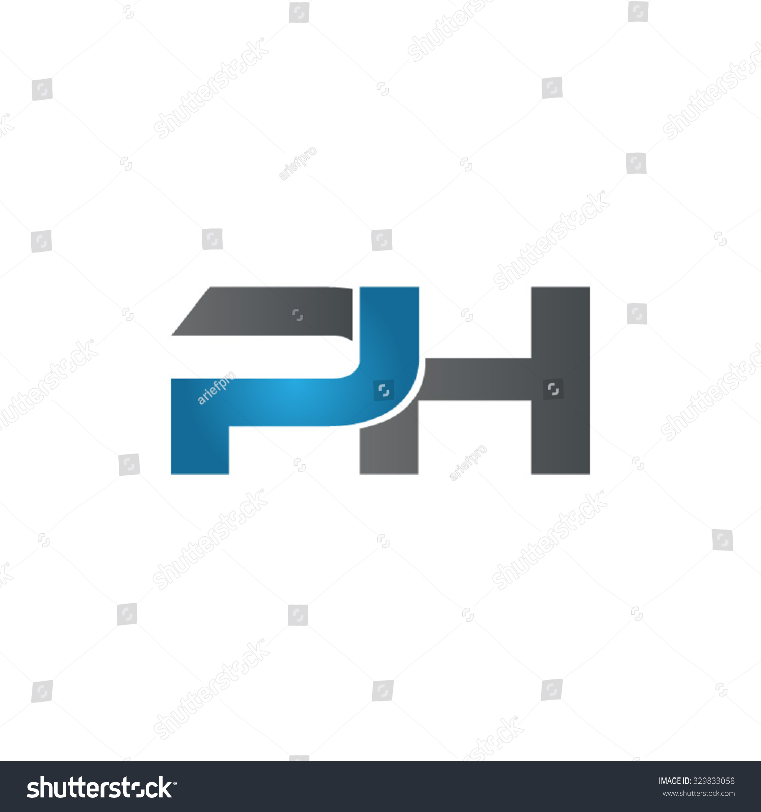 Ph Company Linked Letter Logo Blue Stock Vector Illustration 329833058 ...