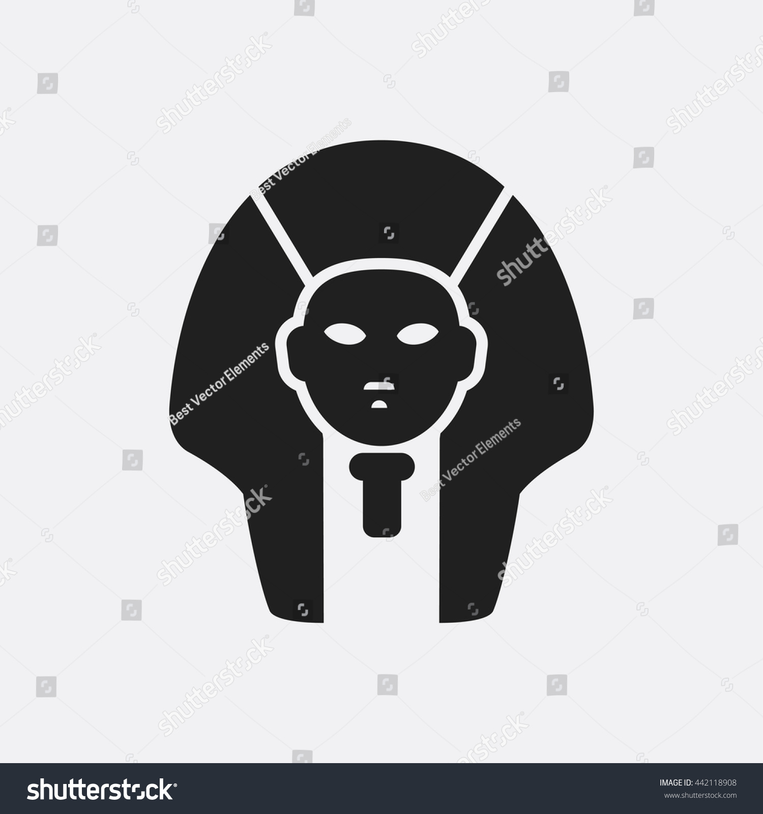 Pharaoh Icon Stock Vector 442118908 : Shutterstock