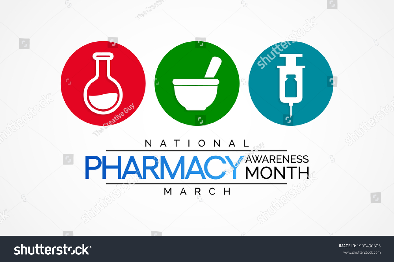 Pharmacy Awareness Month Held March Each Stock Vector (Royalty Free