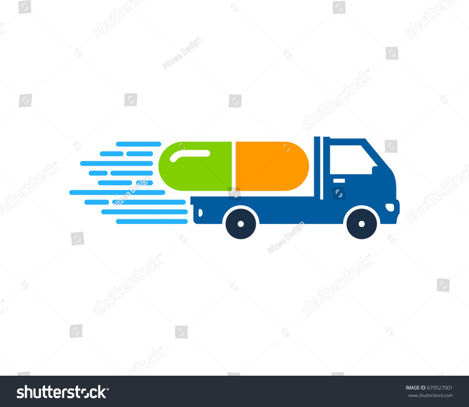 Pharmacy Delivery Icon Logo Design Element Stock Vector (Royalty Free) 679527001