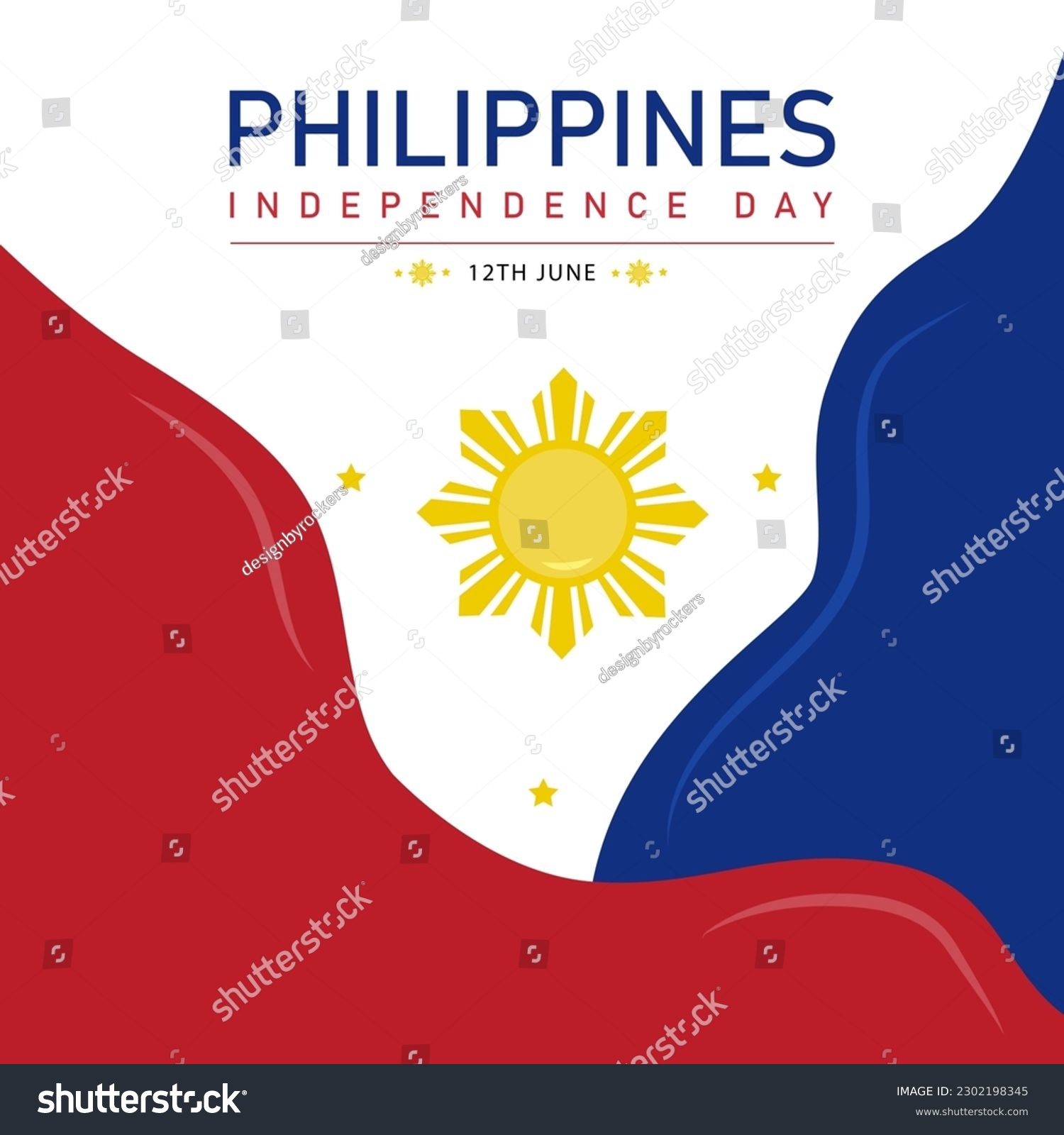 SVG of Philippine Independence Day, also known as Araw ng Kalayaan in the Filipino language, is celebrated every year on June 12th to commemorate the country's independence from Spain in 1898. svg