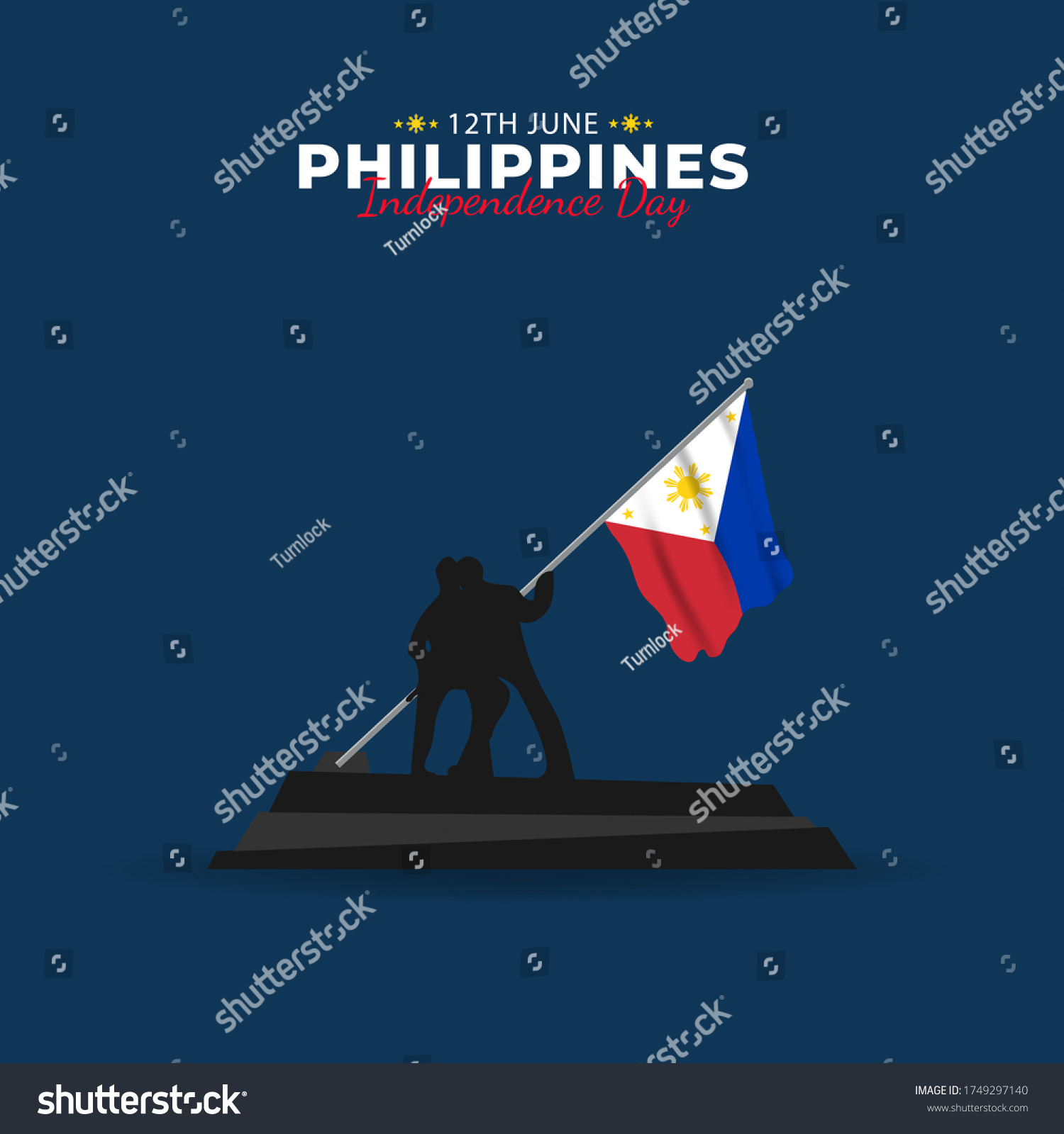 SVG of Philippine Independence Day. Translate (Filipino: Araw ng Kalayaan). Celebrated annually on June 12 in Philippine. vector illustration svg