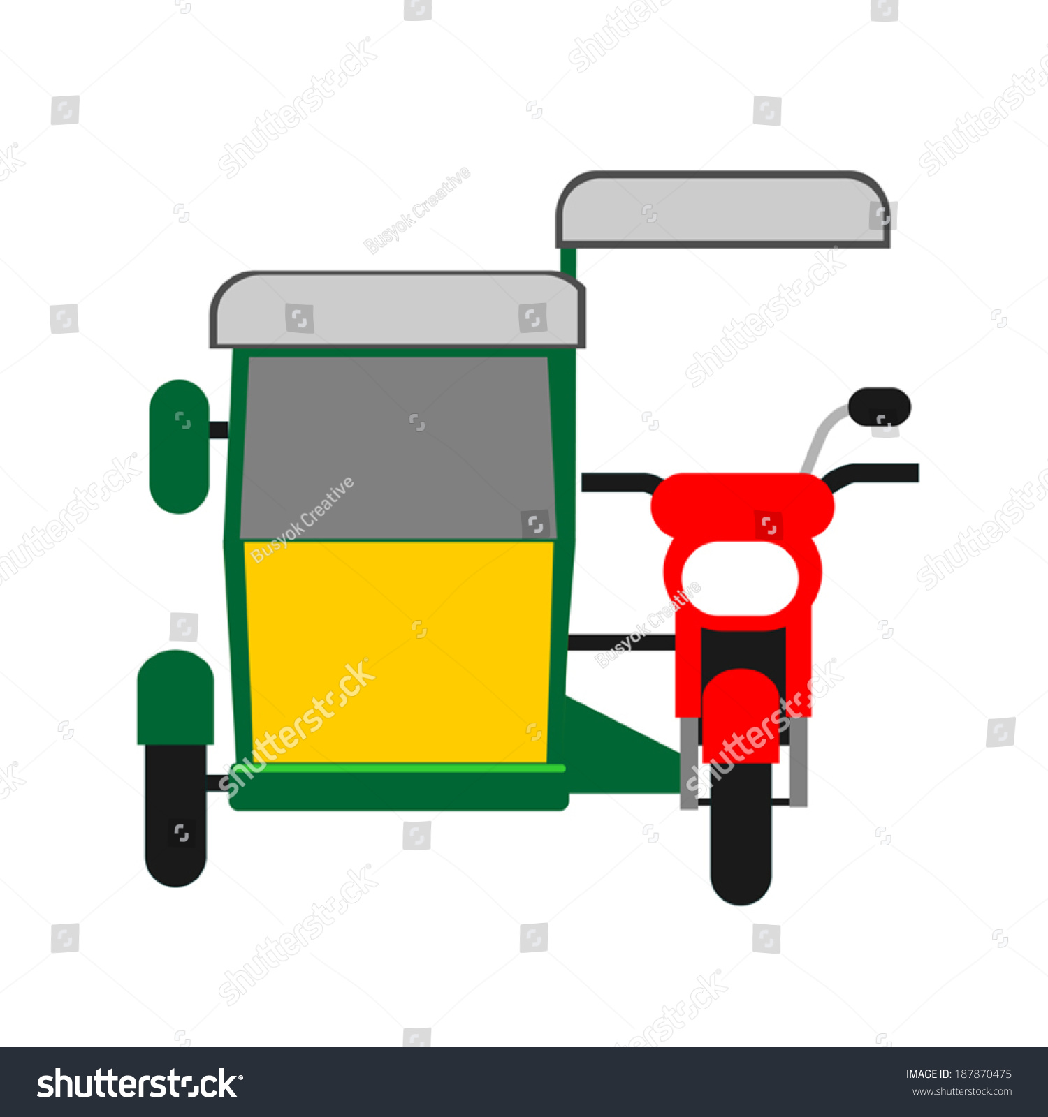 Philippine Tricycle Illustration Philippine Motorized Tricycle Stock ...