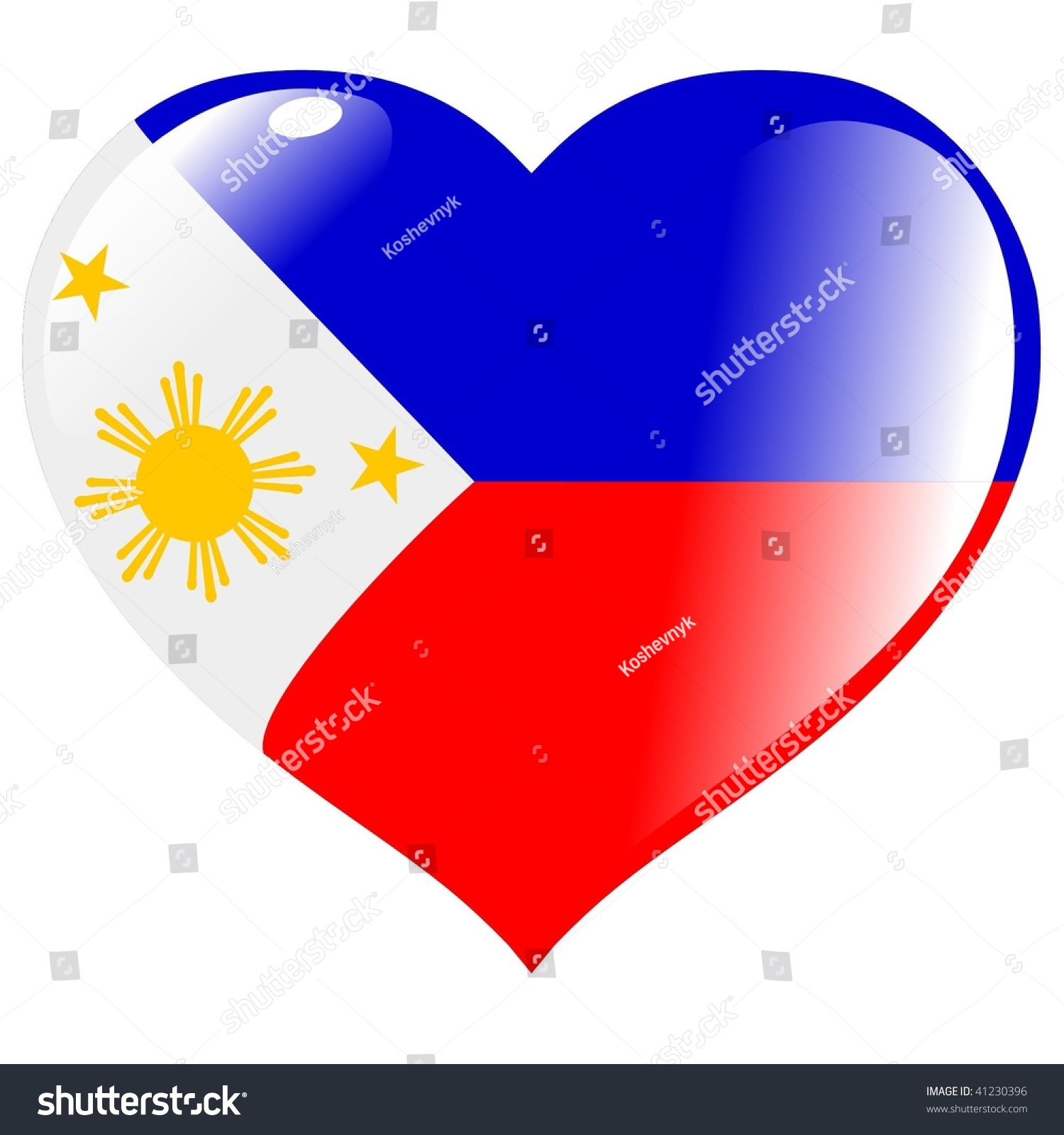 Philippines Heart Stock Vector (Royalty Free) 41230396 | Shutterstock