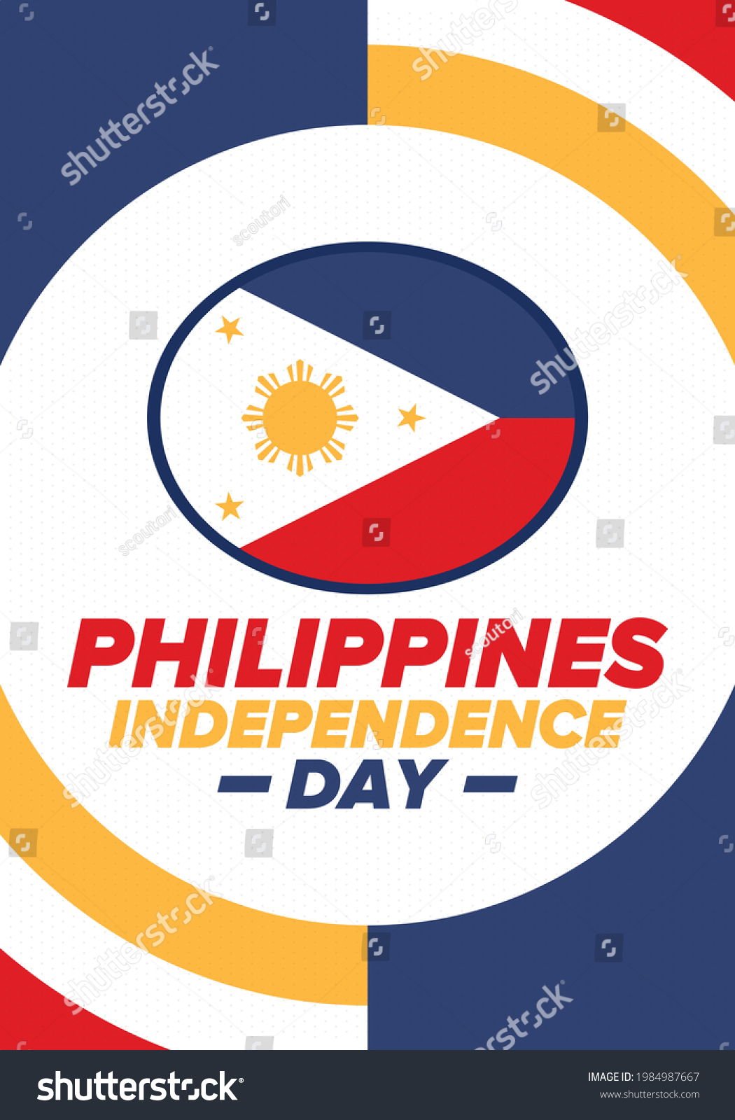 Philippines Independence Day Celebrated Annually On Stock Vector Royalty Free