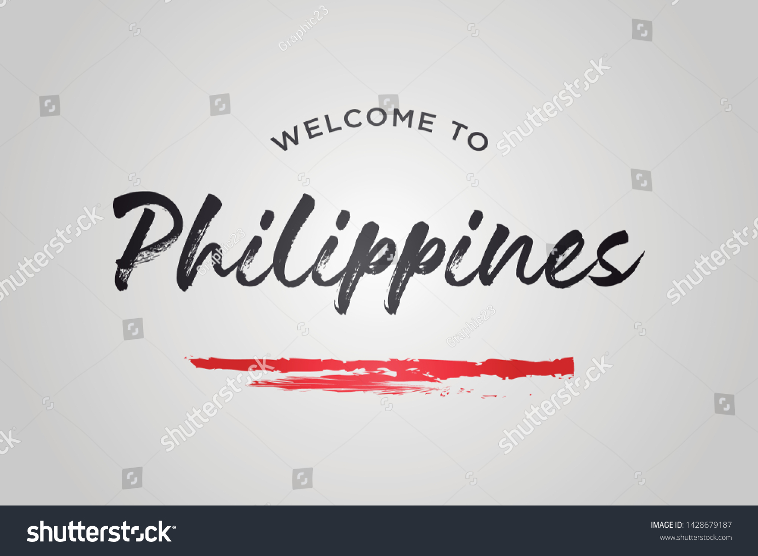 Philippines Welcome Word Text Creative Handwritten Stock Vector Royalty Free