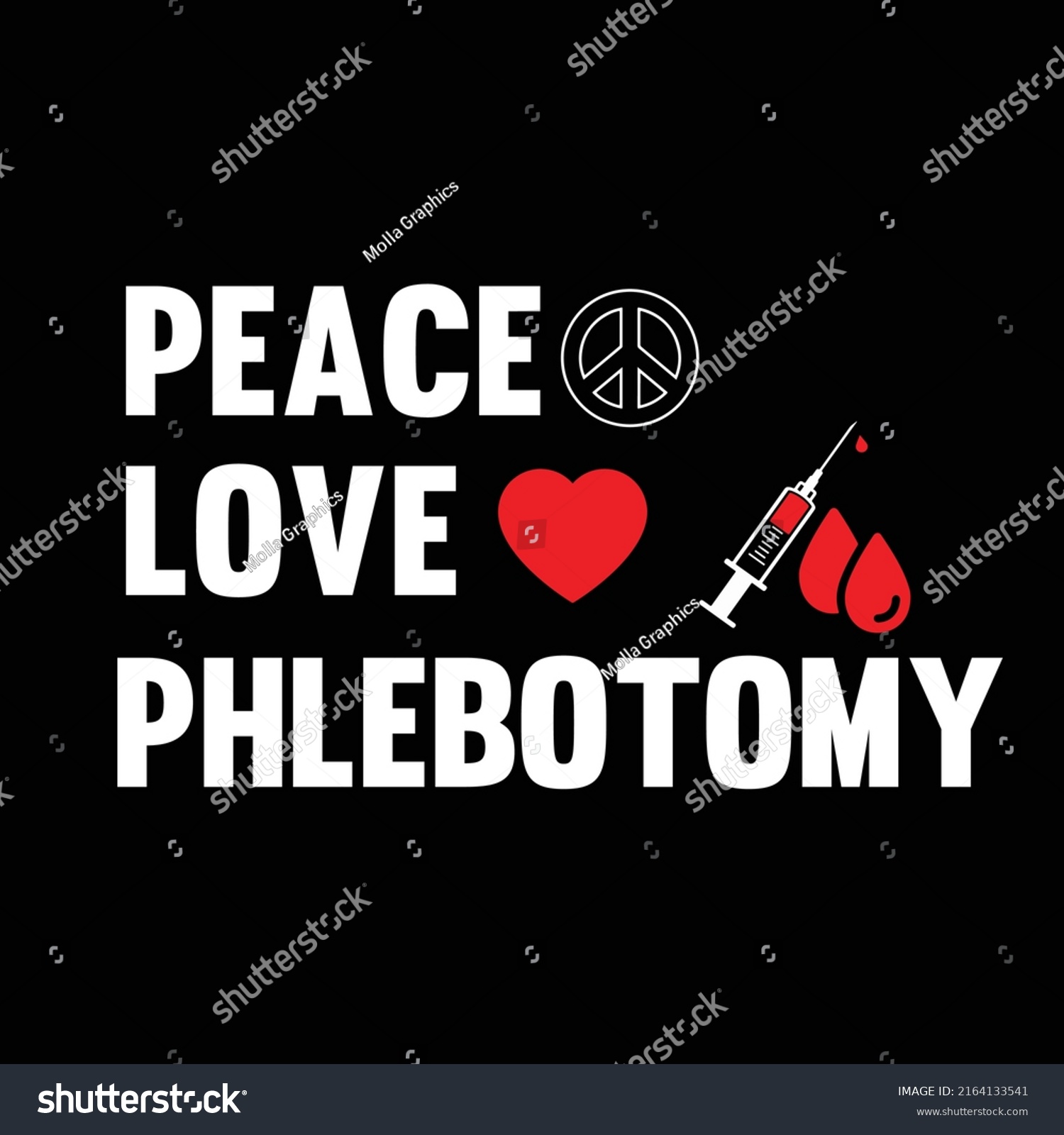 SVG of Phlebotomist typography t shirt design svg