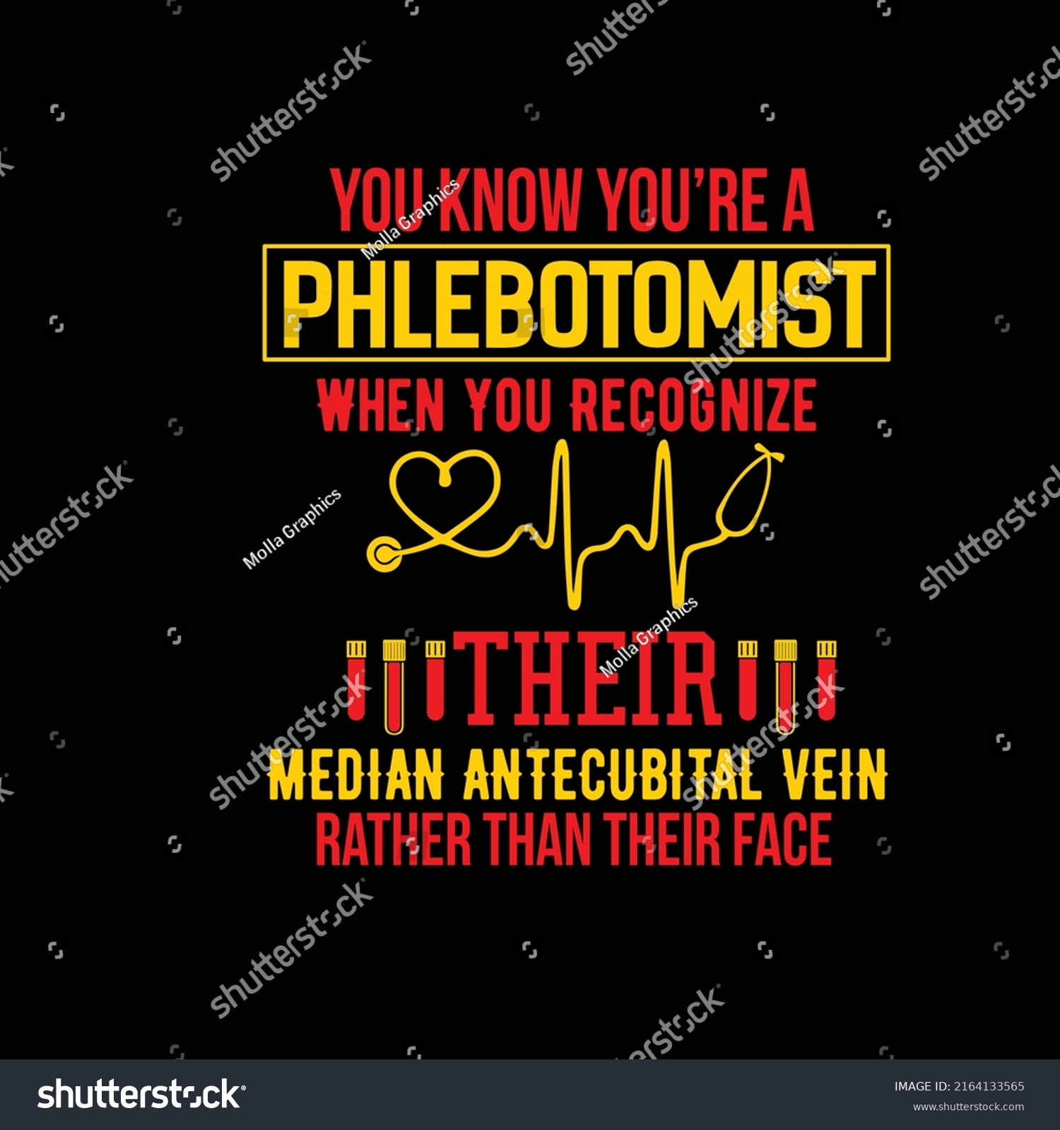 SVG of Phlebotomist typography t shirt design svg