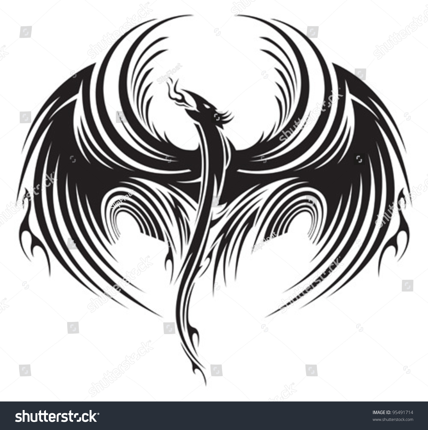 Phoenix Stock Vector 95491714 - Shutterstock