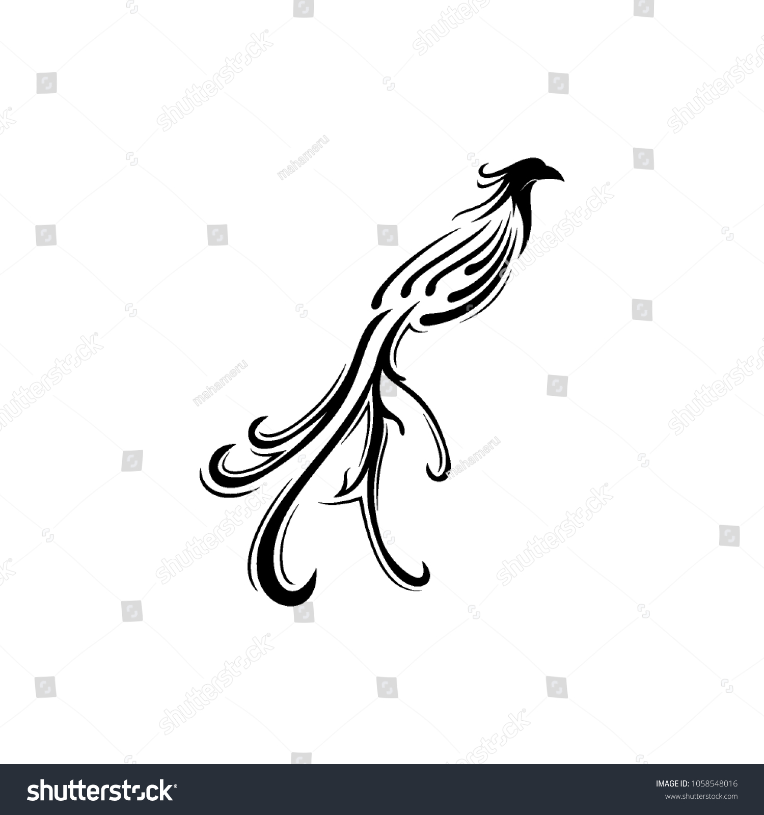 Phoenix Logo Template Stock Vector (royalty Free) 1058548016 