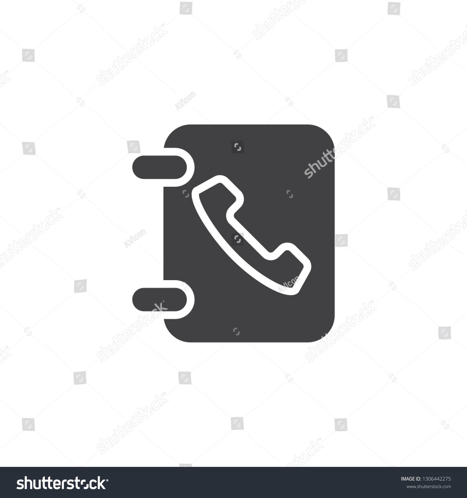 phone book vector icon