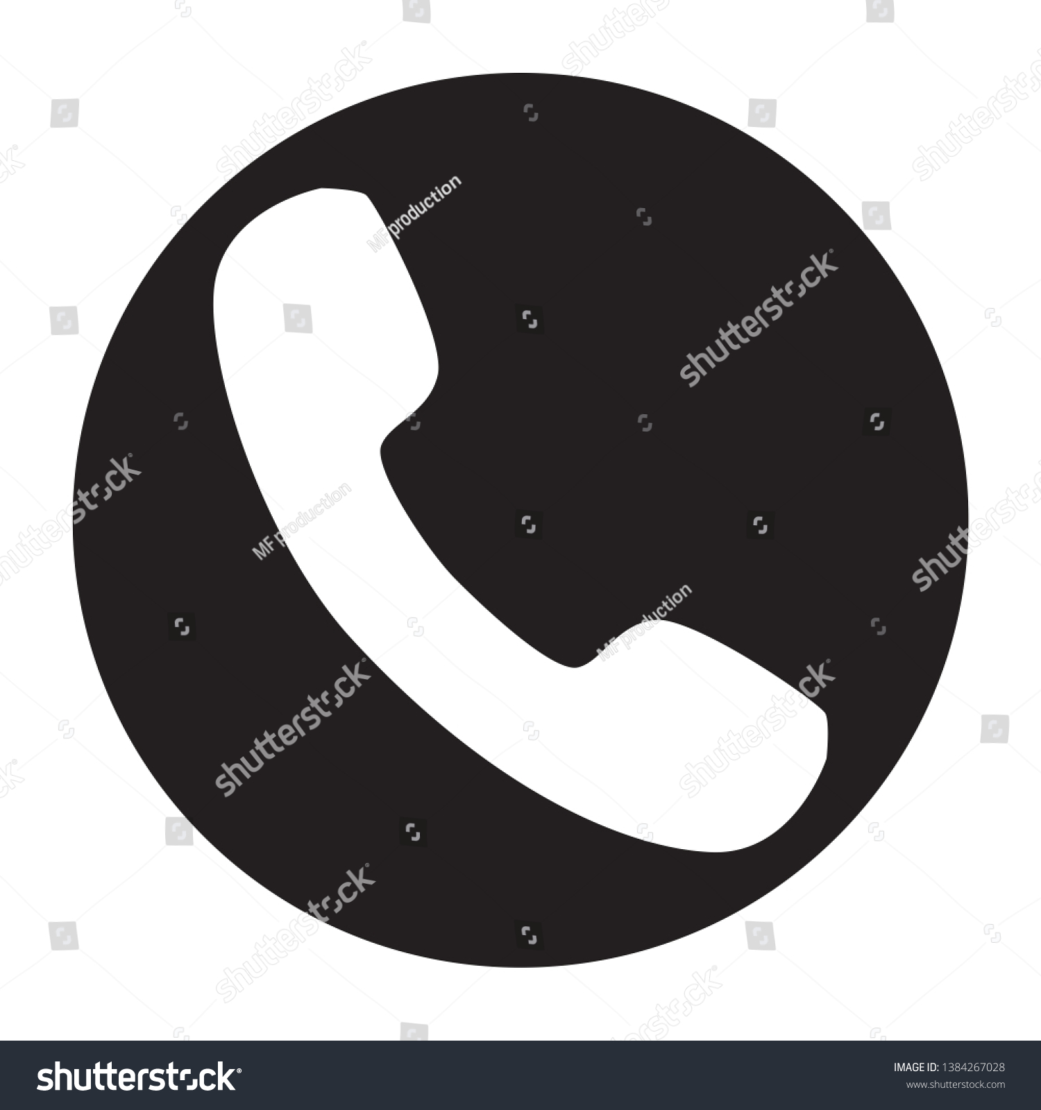 Phone Call Icon Vector Isolated On Stock Vector (Royalty Free ...