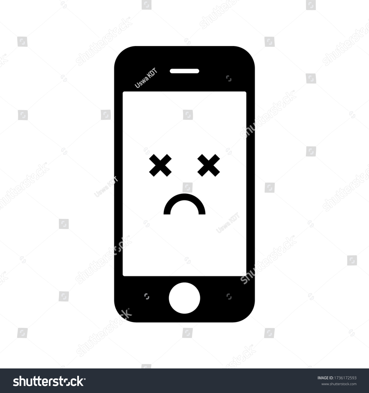 Phone Error System Vector Illustration System Stock Vector (Royalty