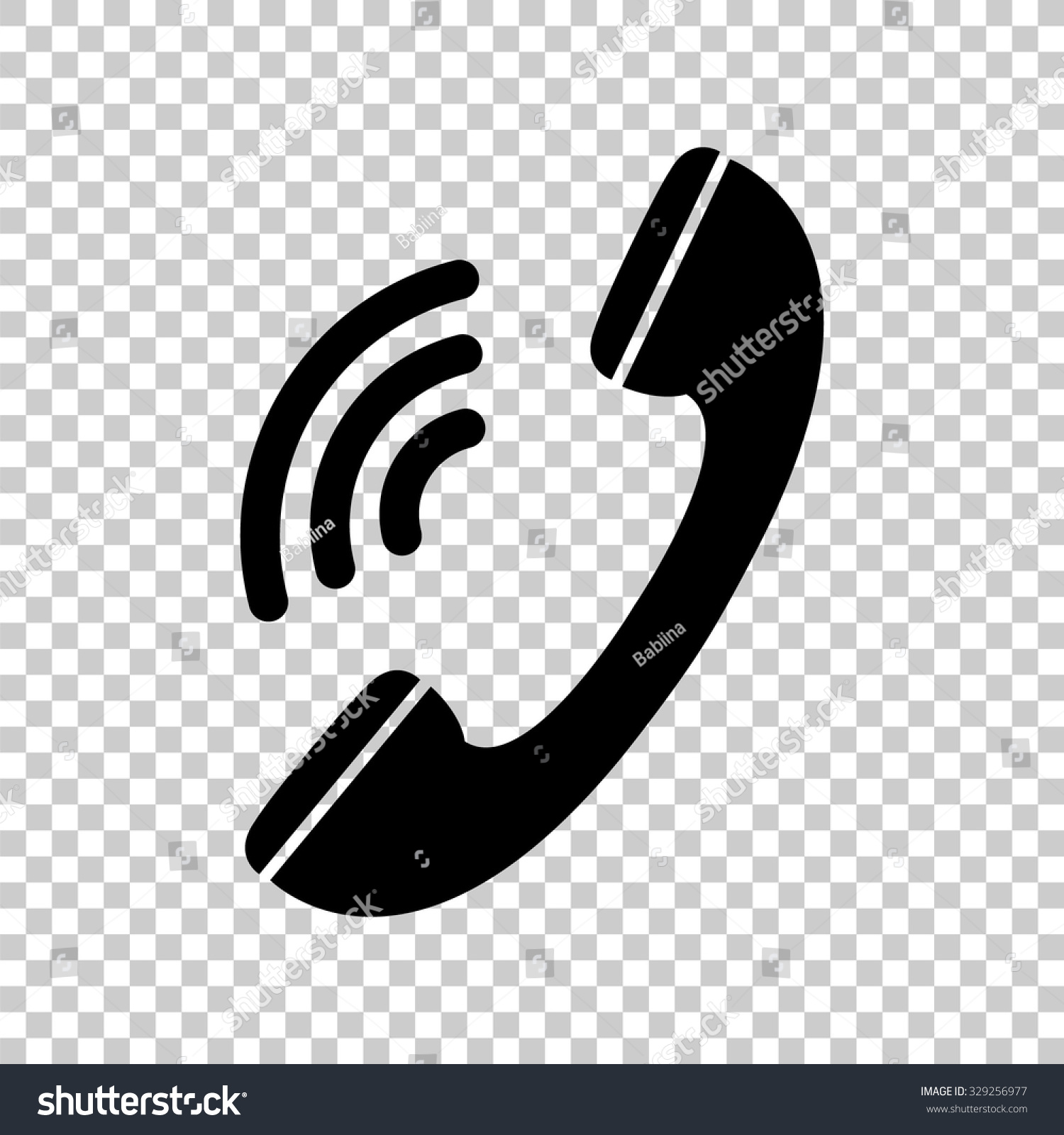 Phone Vector Icon Black Illustration Stock Vector 329256977 - Shutterstock