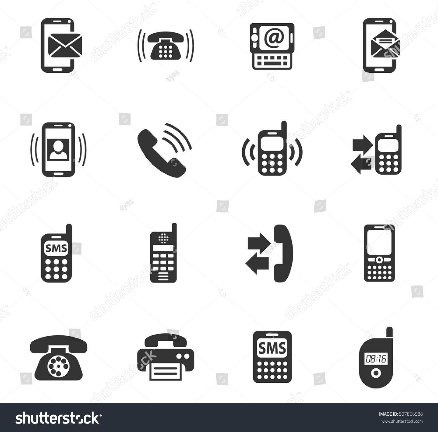 Phone Web Icons User Interface Design Stock Vector (Royalty Free ...