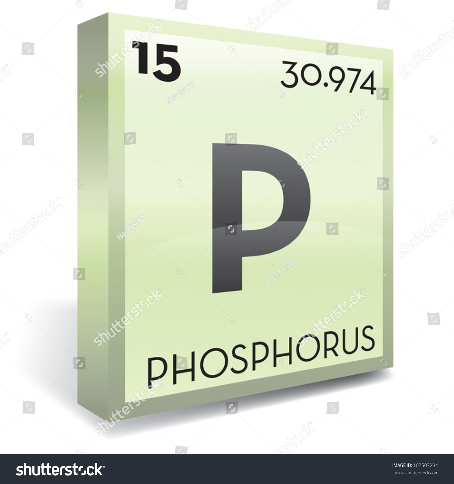 Phosphorus Element Periodic Table Stock Vector 107507234 - Shutterstock