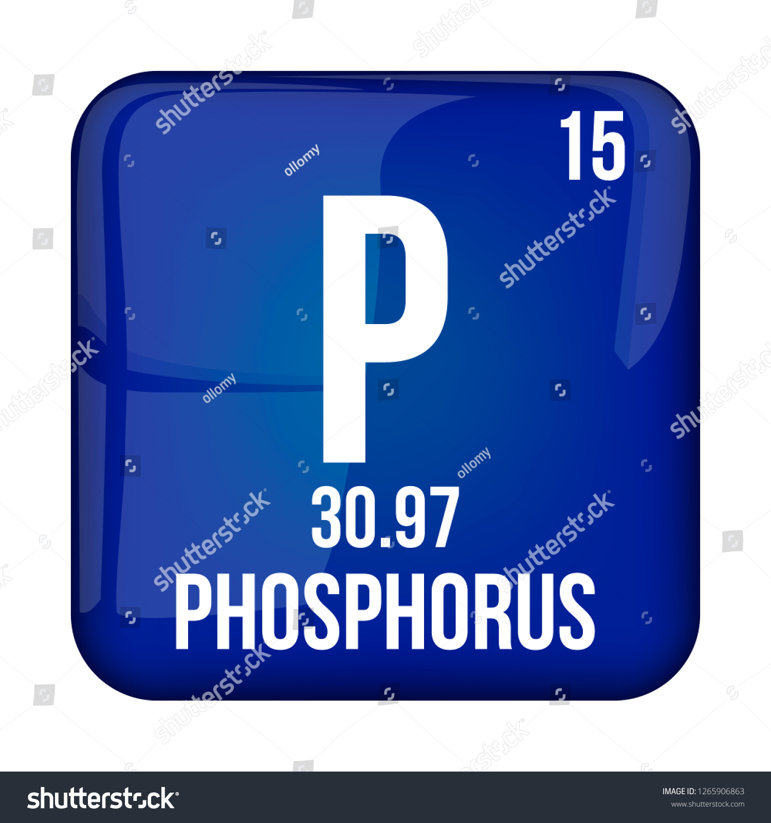 Vektor Stok Phosphorus Symbolchemical Element Periodic Table On Tanpa Royalti 1265906863