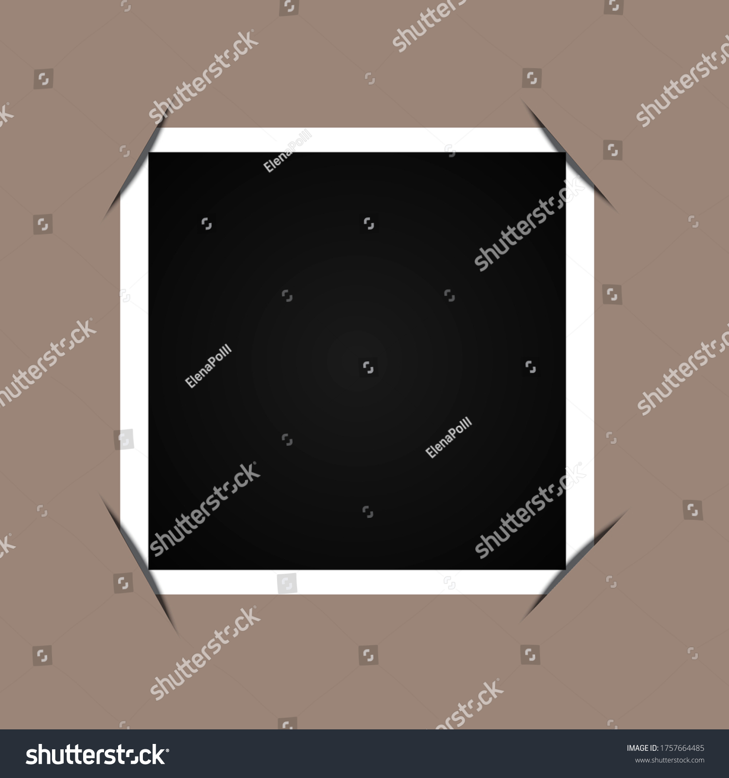 SVG of Photo framed with tucked corners. Paper blank picture. Spectacular grunge image. svg