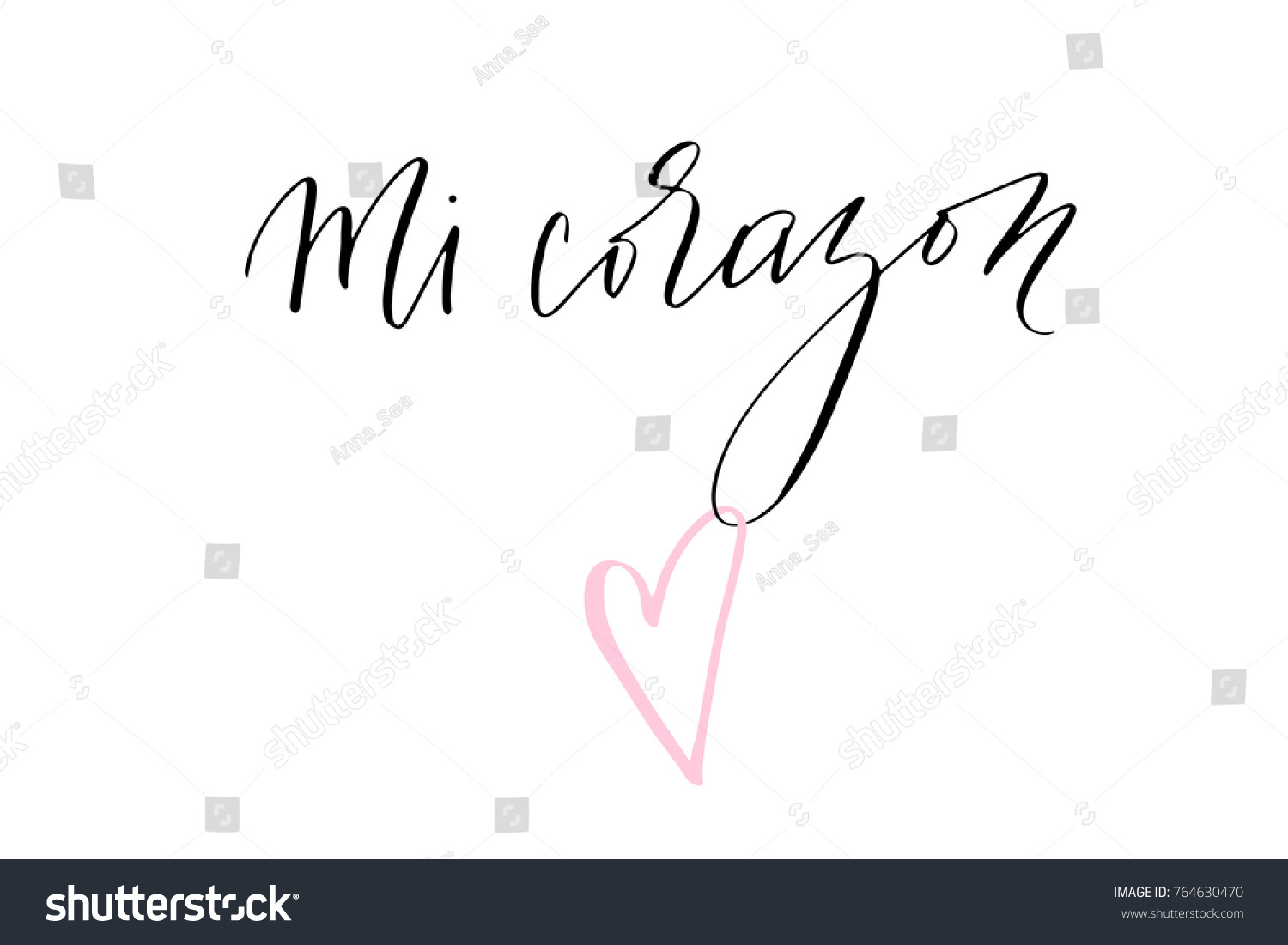 phrase-my-heart-spanish-handwritten-text