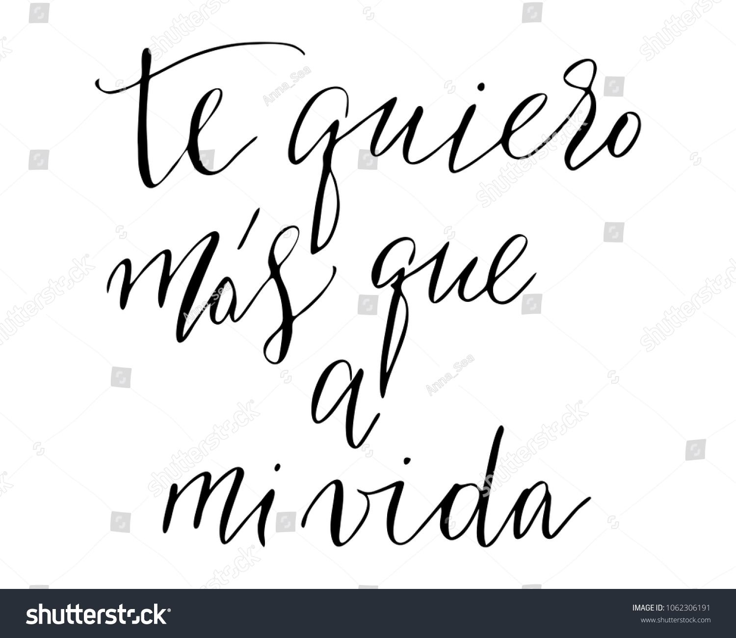Phrase Positive Spanish Love You More 1062306191 