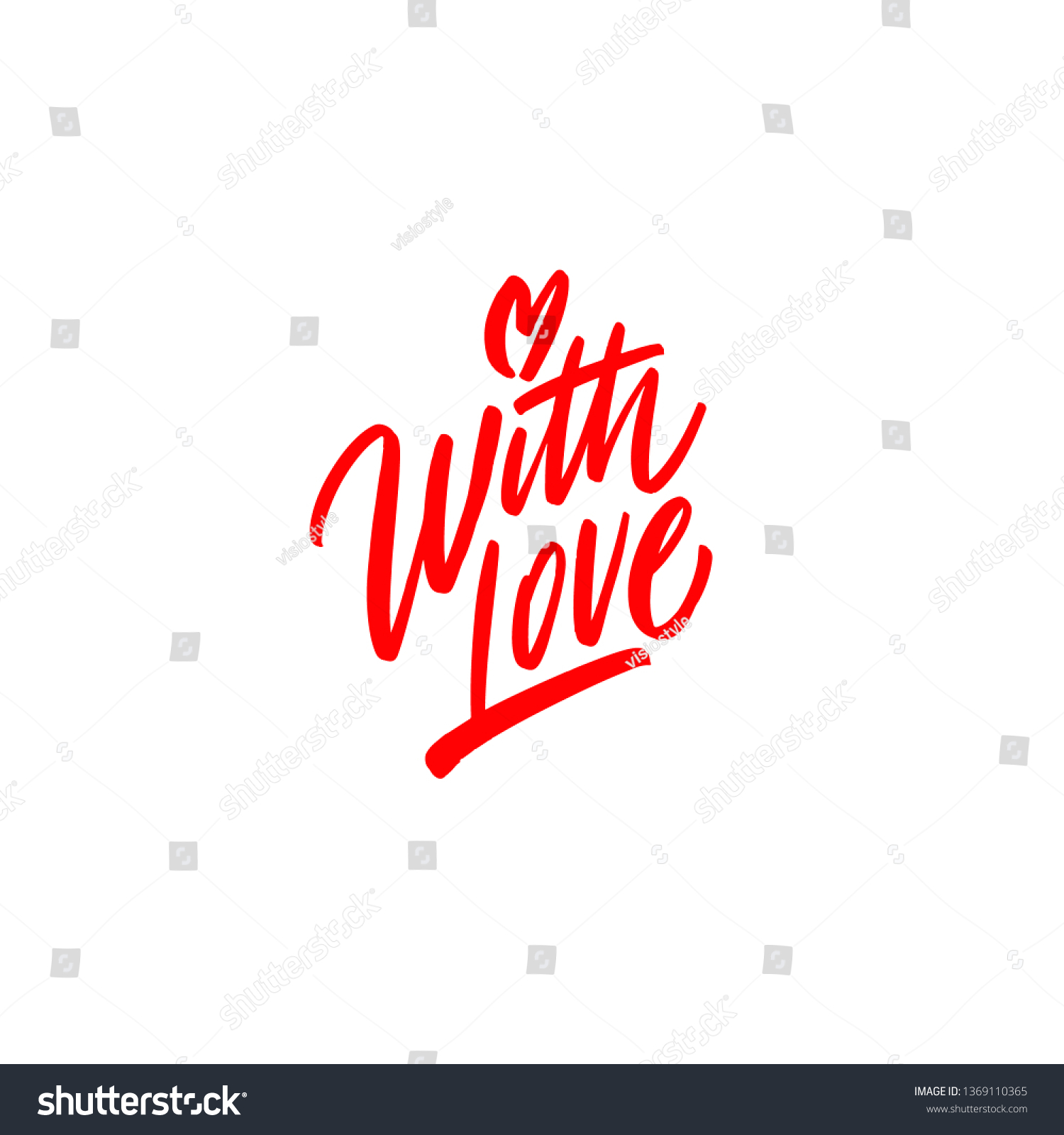 Phrase Text Made Love Handwritten Lettering Stock Vector Royalty Free 1369110365 Shutterstock 