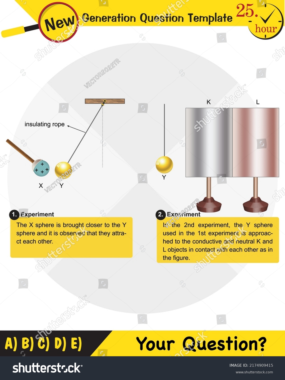 Physics Electrification By Friction Friction Electricity Stock Vector ...