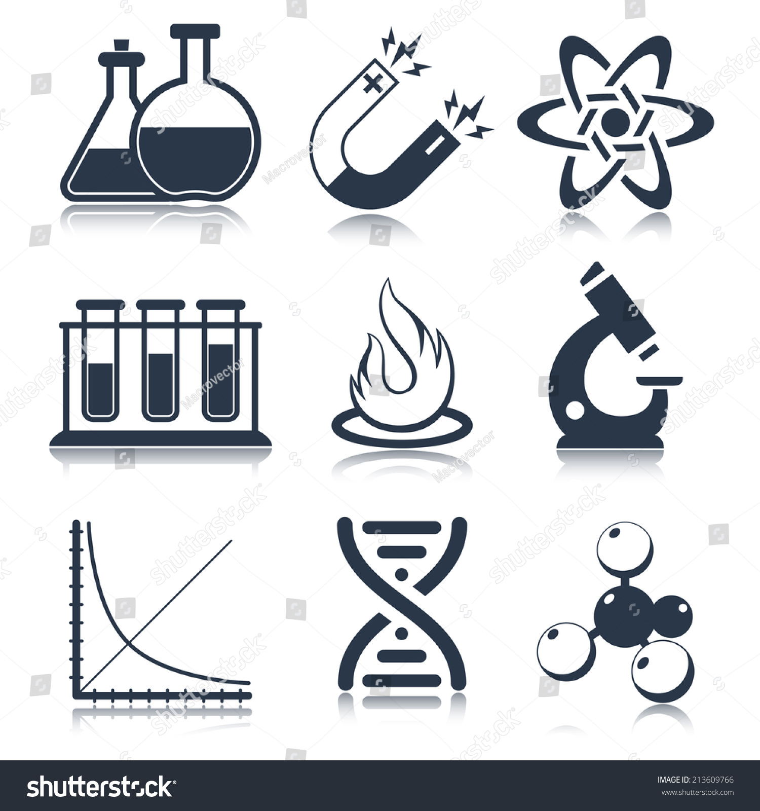 Physics Science Laboratory Equipment Black Education Stock Vector ...