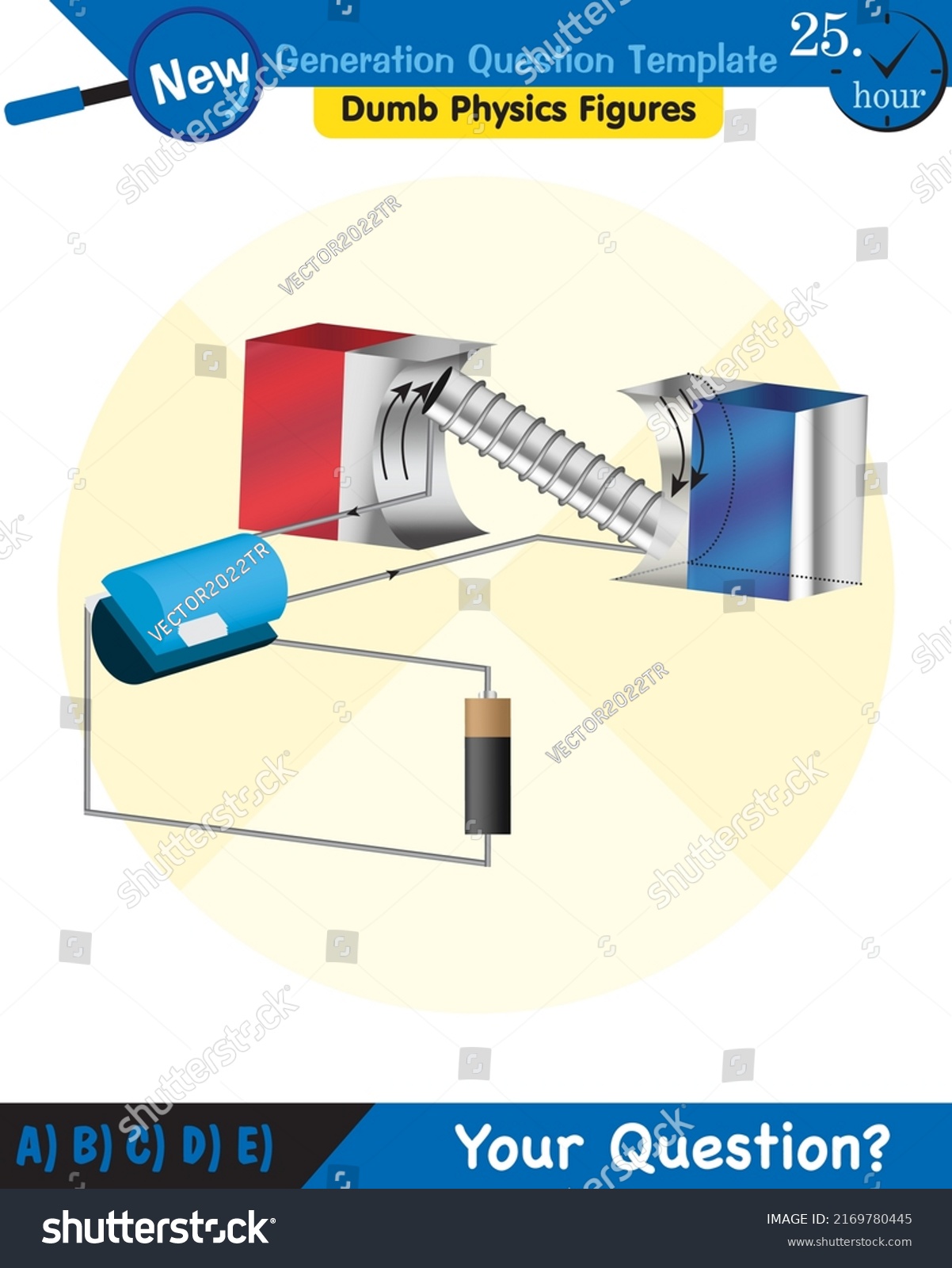 Physics Simple Electric Motor Alternating Current Stock Vector (Royalty ...