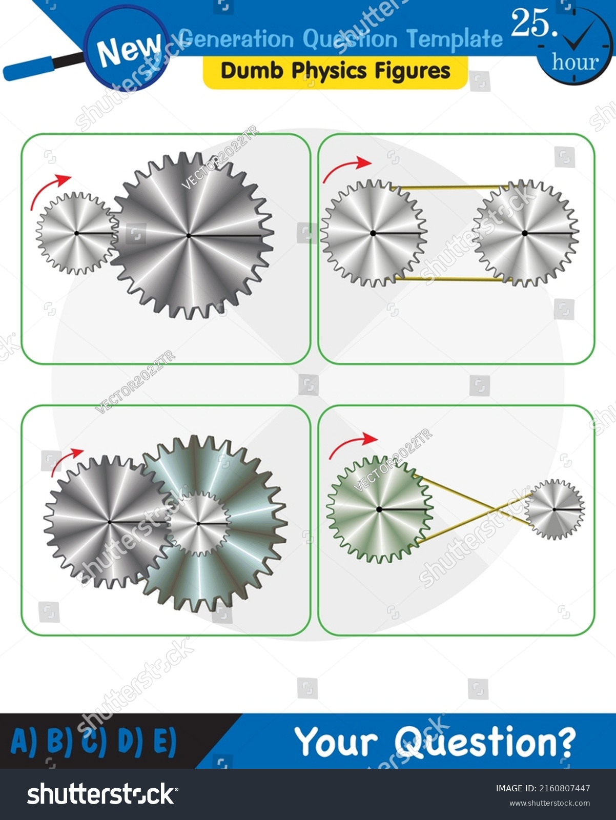 Physics Simple Machines Pulleys Gears Next Stock Vector (Royalty Free