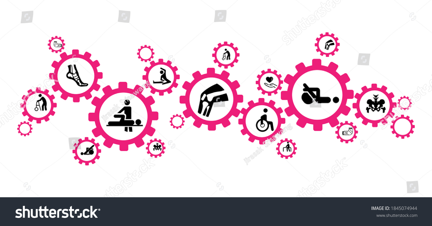 SVG of Physiotherapy / physical therapy / orthopedics icon concept - therapy, exercise  svg