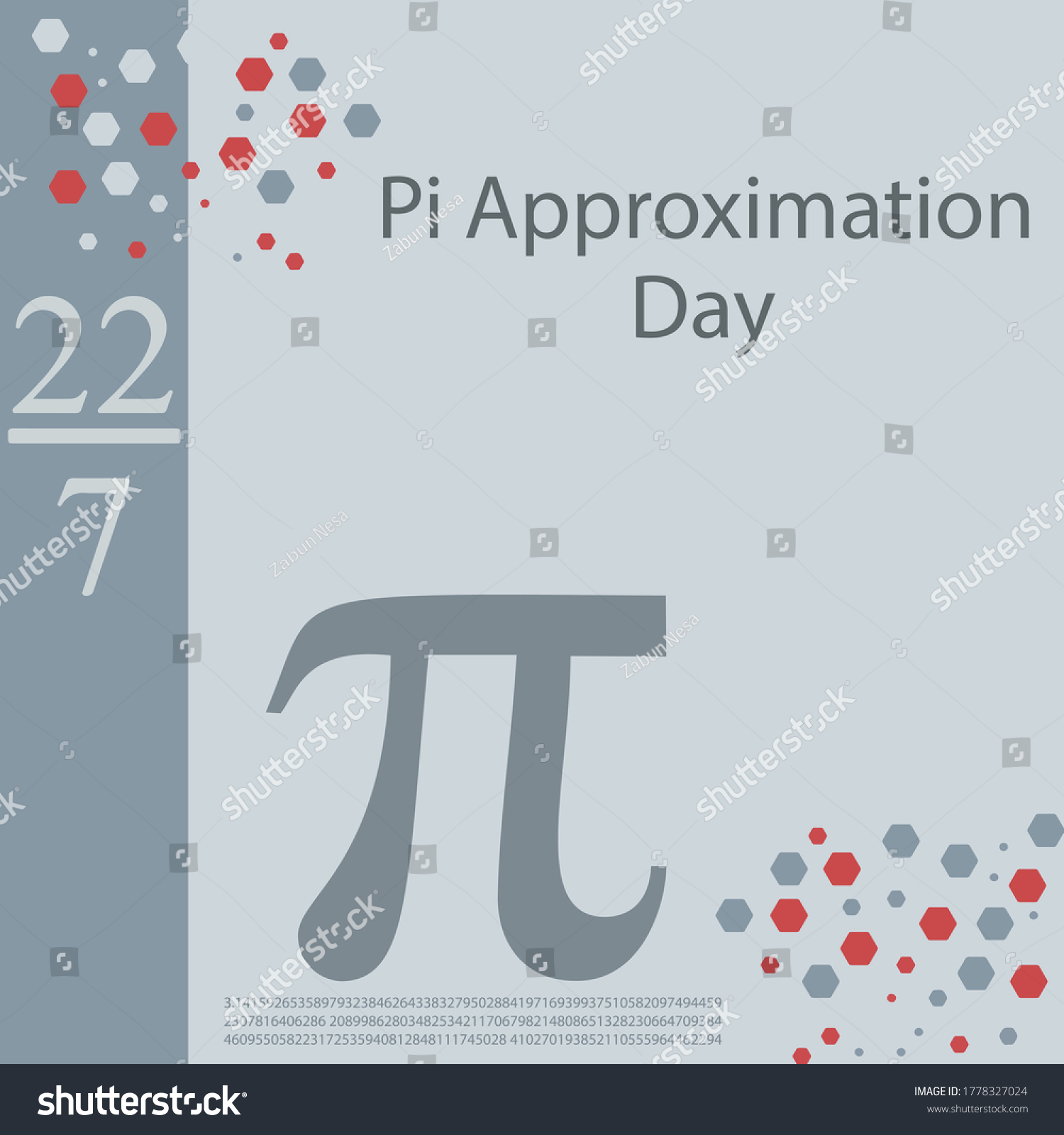 Pi Approximation Day Observed On July Stock Vector Royalty Free