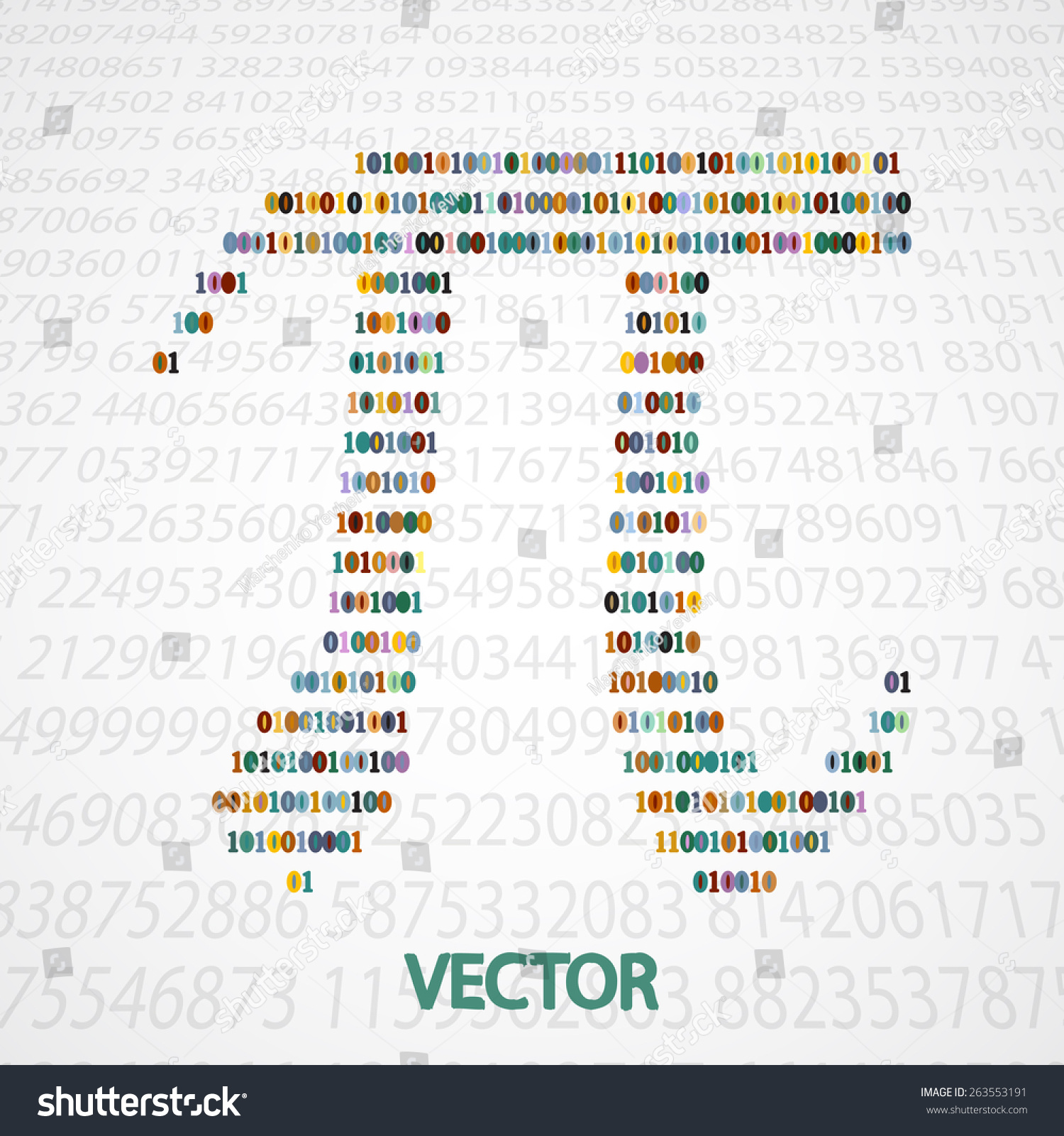 Pi Numbers Shape Eps10 Mathematics Vector Stock Vector (Royalty Free ...
