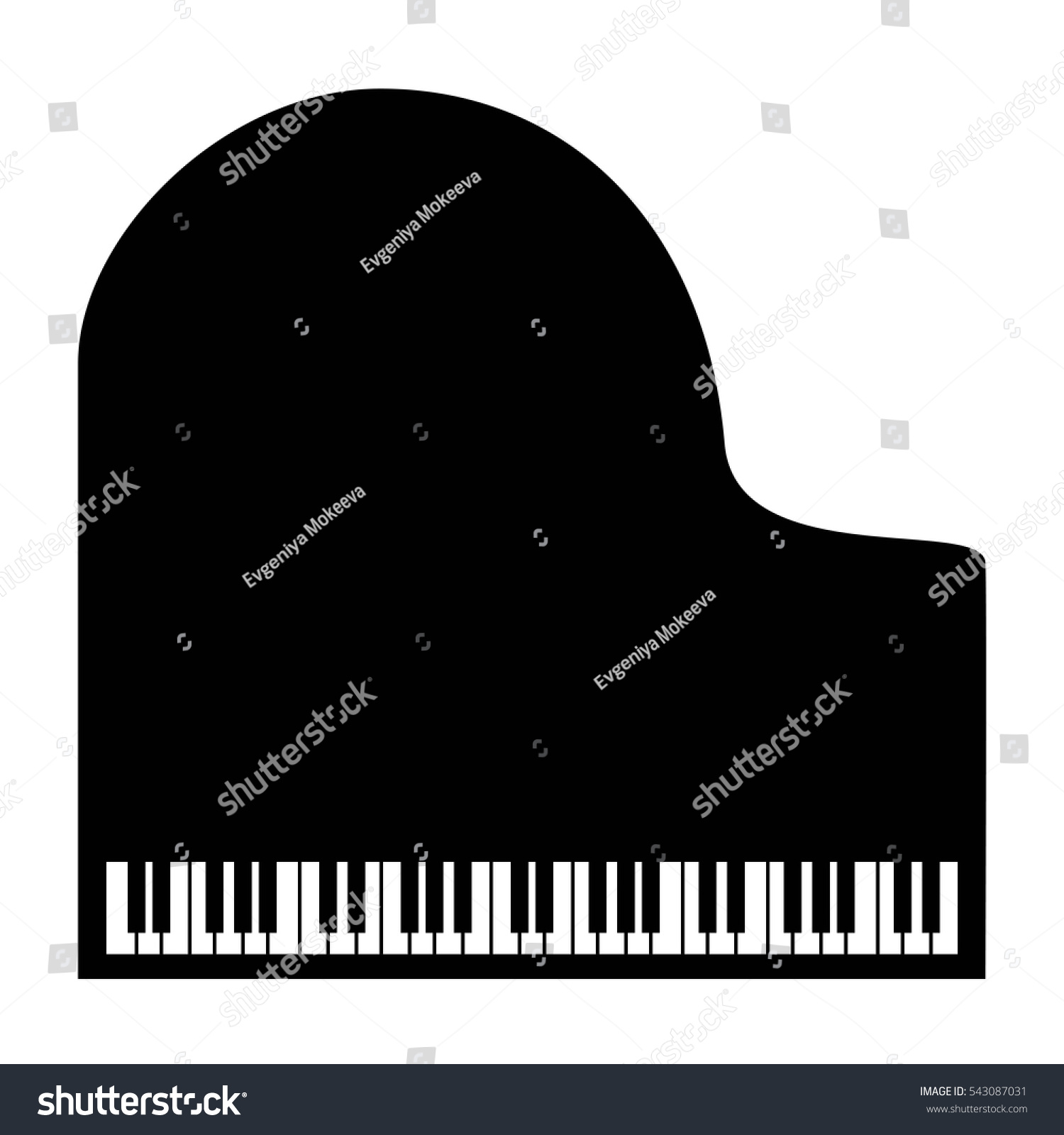 Piano Black Icon On White Background Stock Vector 543087031 - Shutterstock