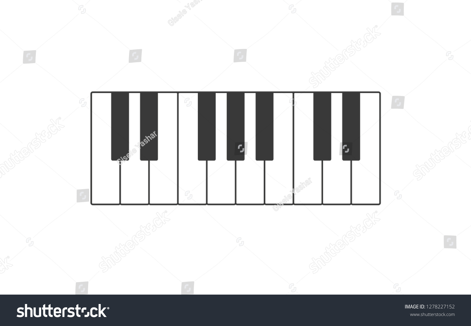 ピアノのアイコン ピアノのキーボードイラスト のベクター画像素材 ロイヤリティフリー