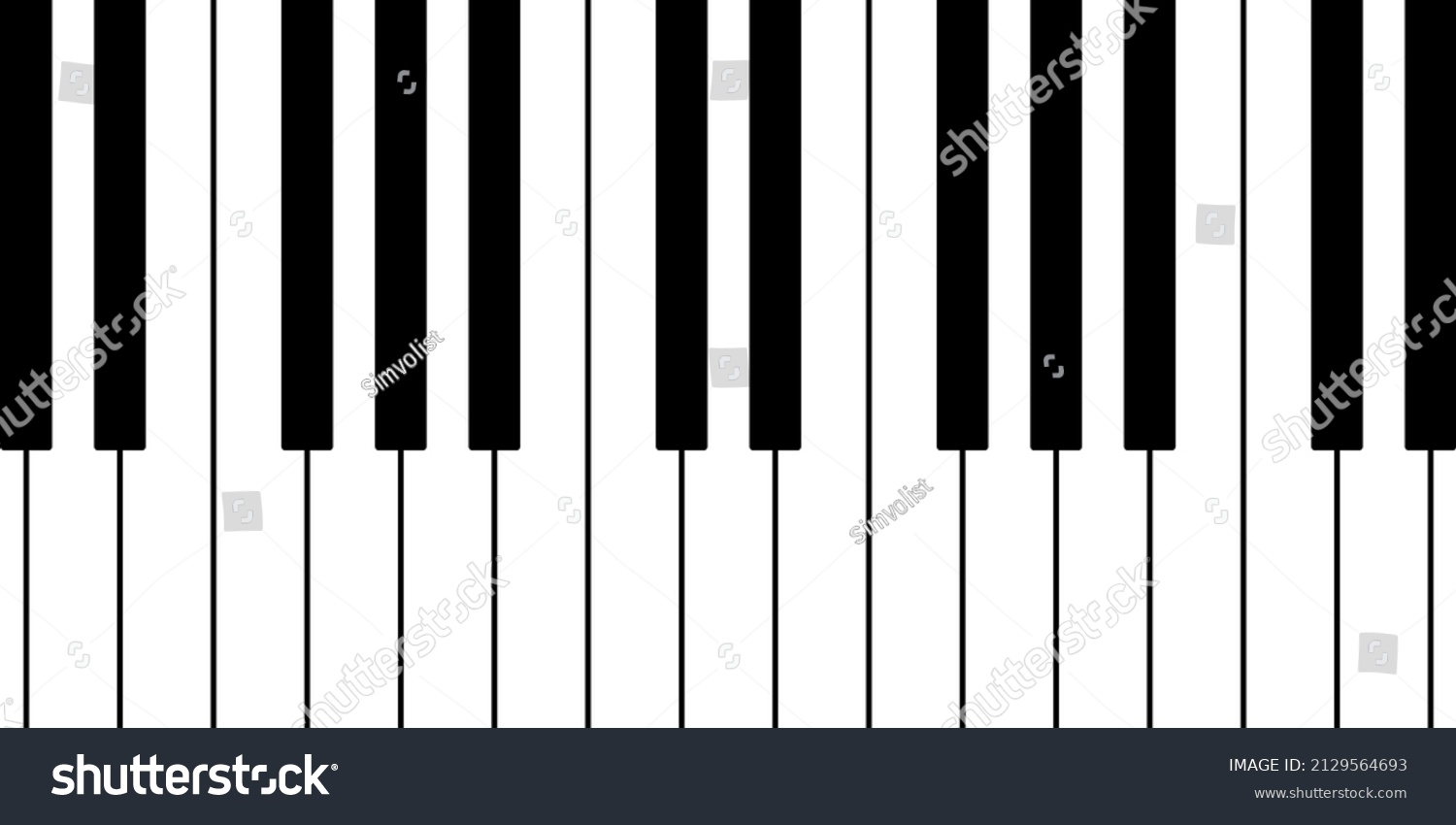 Piano Keyboard Pattern Vector Background Black Stock Vector (Royalty