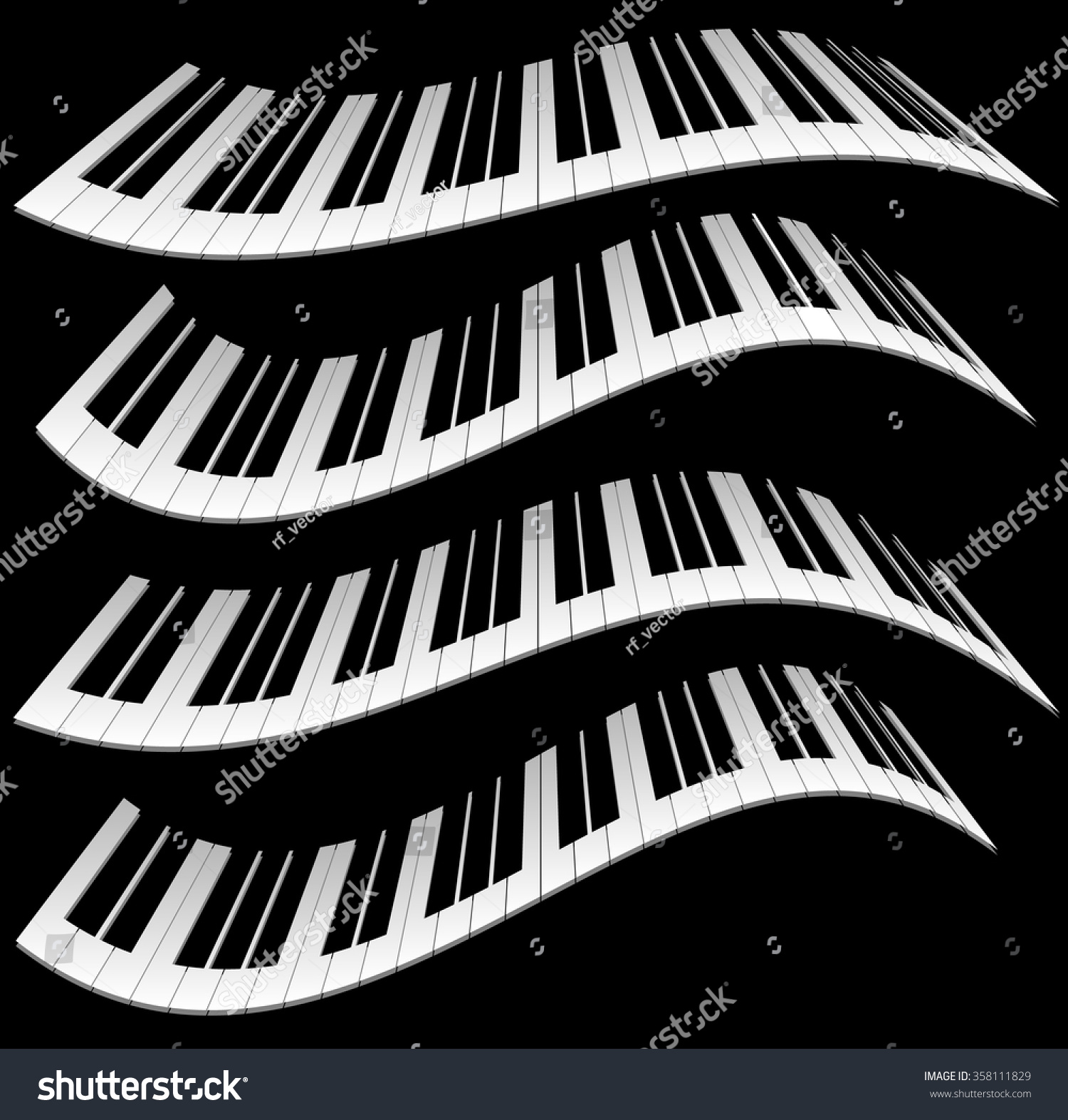 Piano Keys Keyboard Isolated Vector Illustration Stock Vector Royalty Free